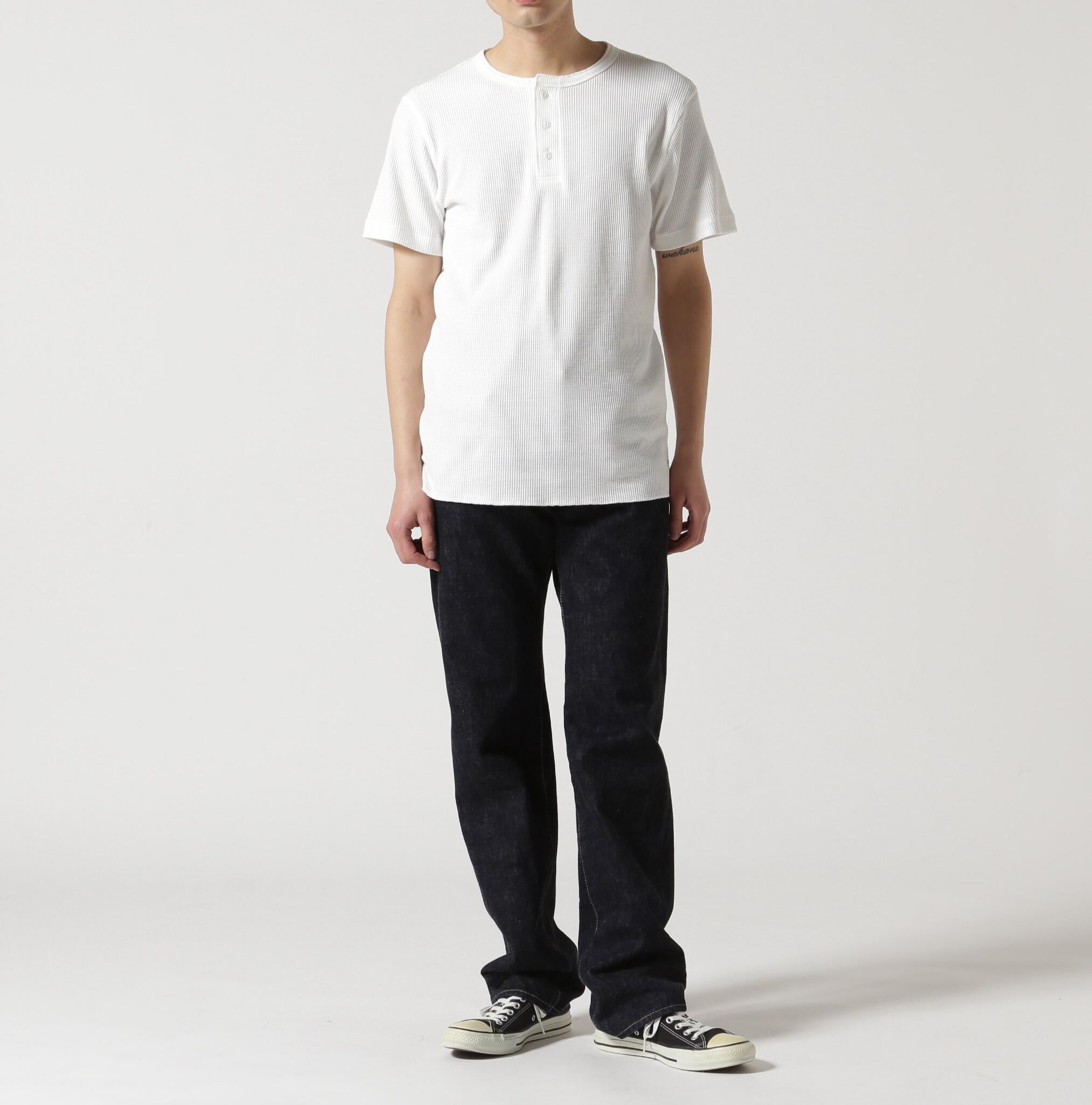 《DAILY/デイリー》S/S THE>MAL HENLY TEE/半袖サーマル　ヘンリーTシャツ オフホワイト3
