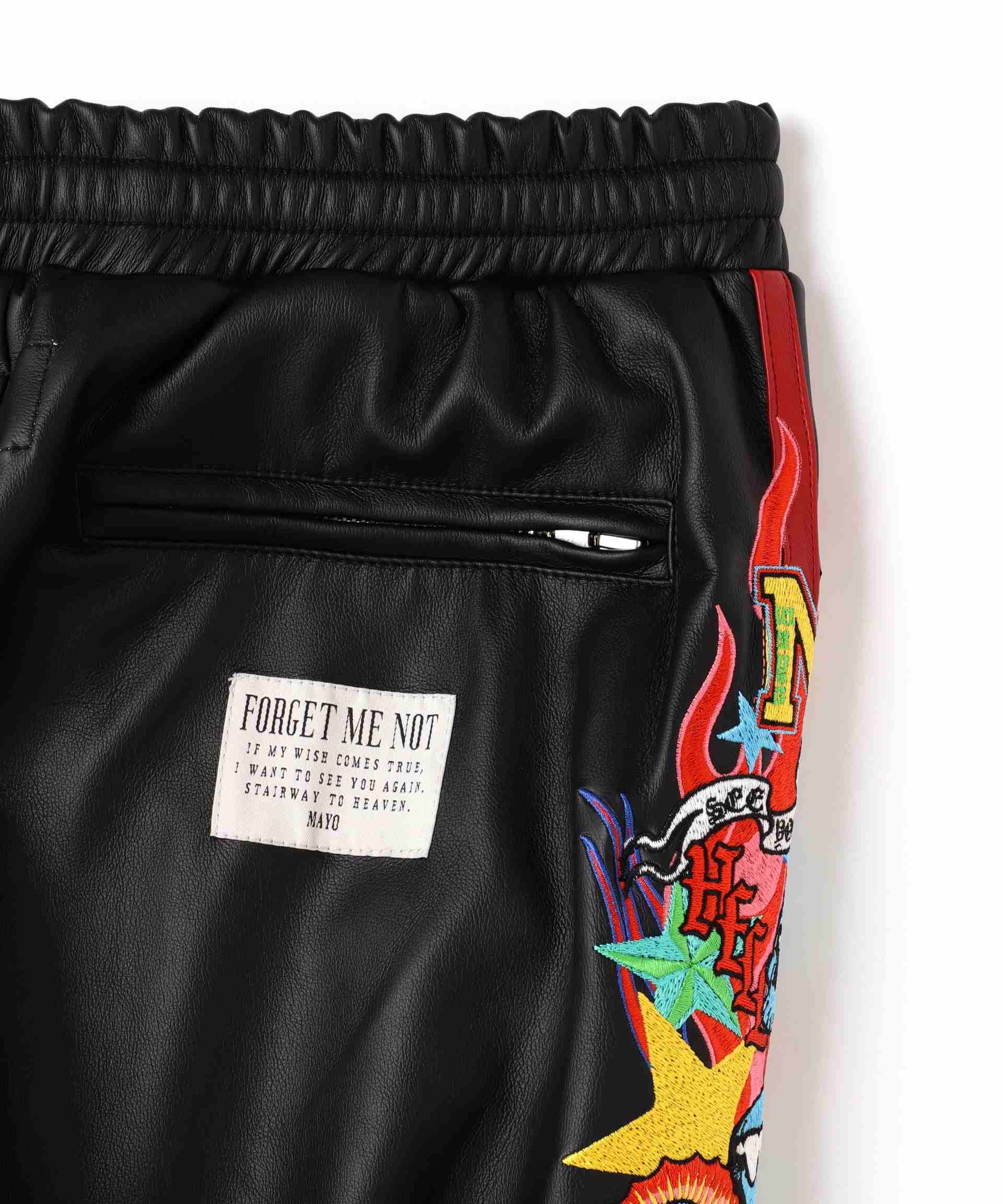 MAYO/メイヨー/別注PU T>ACK PANTS ブラック