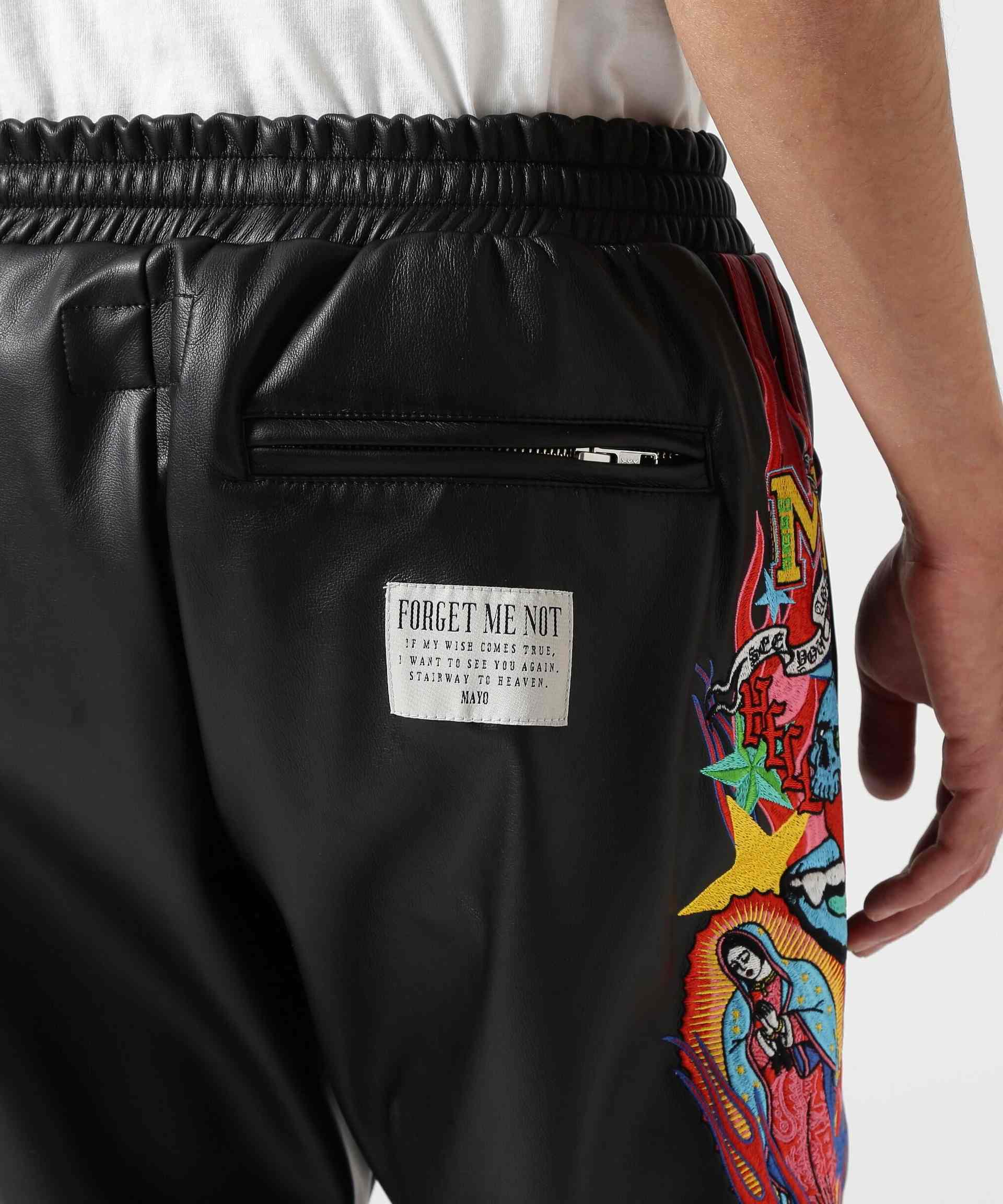 MAYO/メイヨー/別注PU T>ACK PANTS ブラック