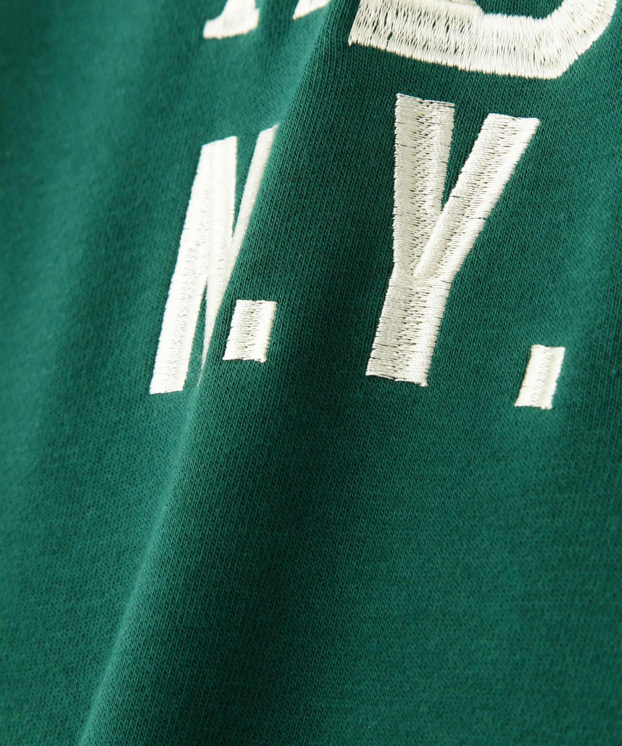 ≪WEB&DEPOT限定≫SWEAT PATCH ONEPIECE/ スウェットパッチワンピース グリーン