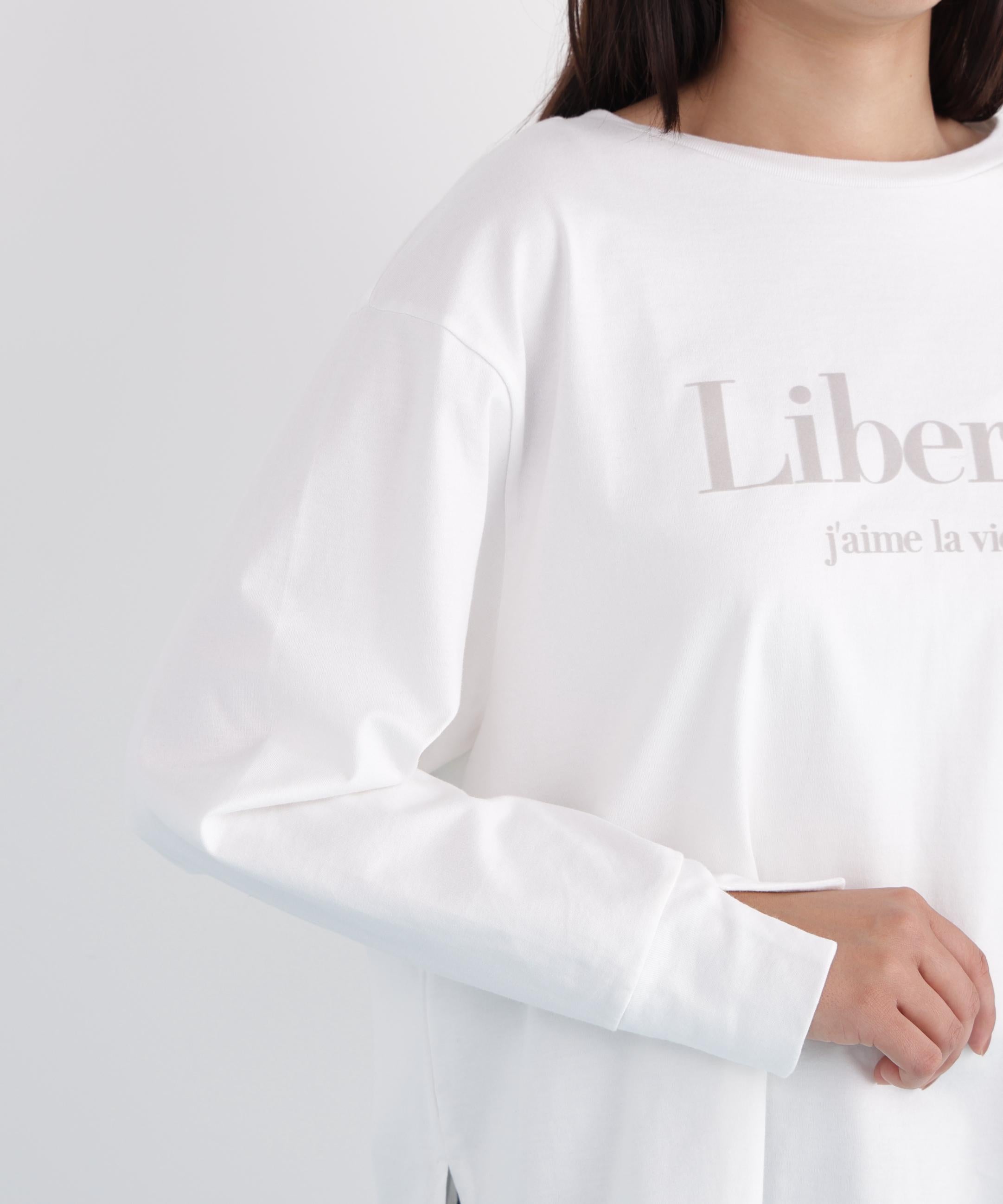 「Ｌｉｂｅｒｔｅ」ロングＴシャツ ホワイト
