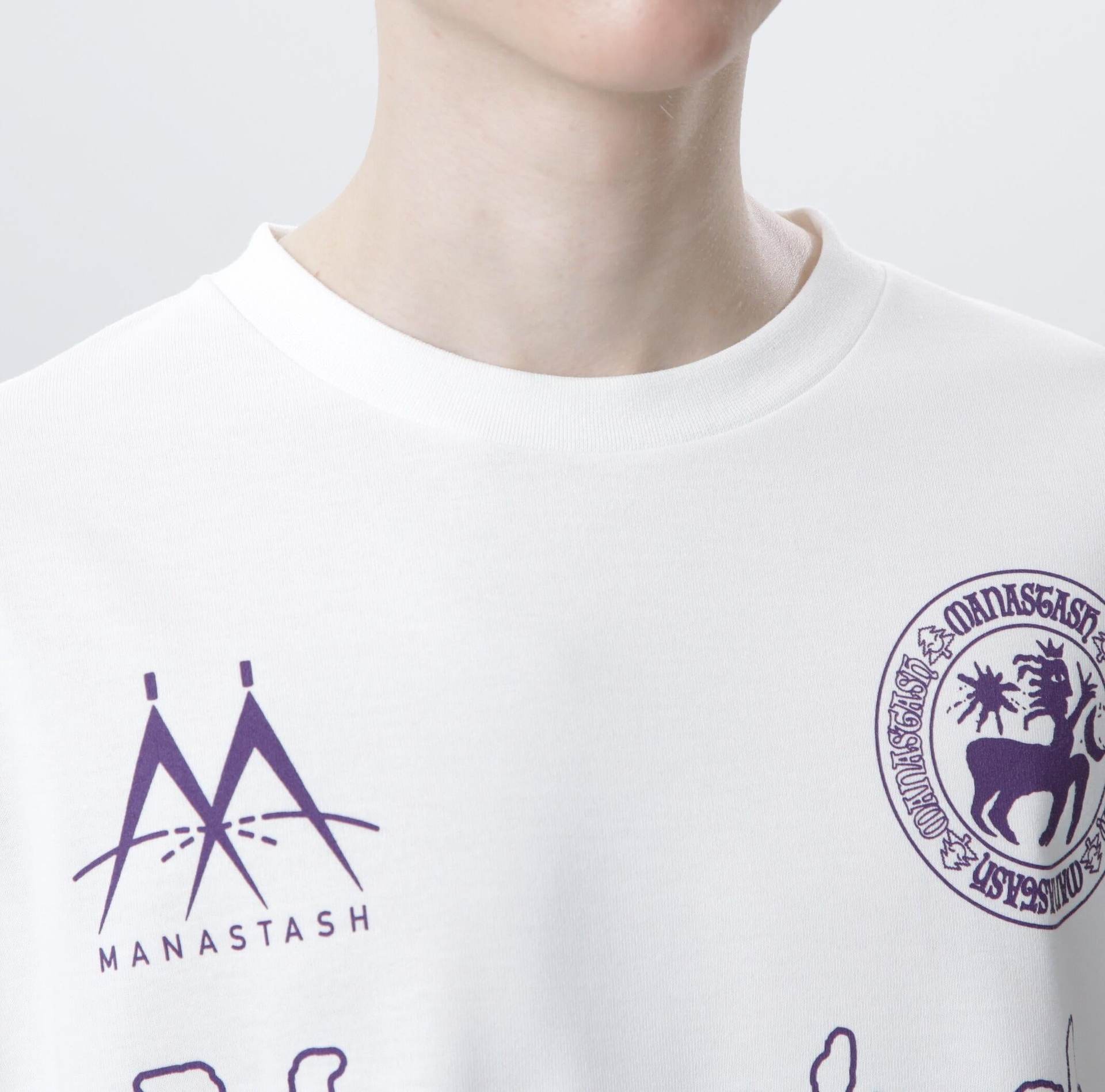 MANASTASH/マナスタッシュ/>E:POLY TEE UNIFO>M/リポリTユニフォーム ホワイト