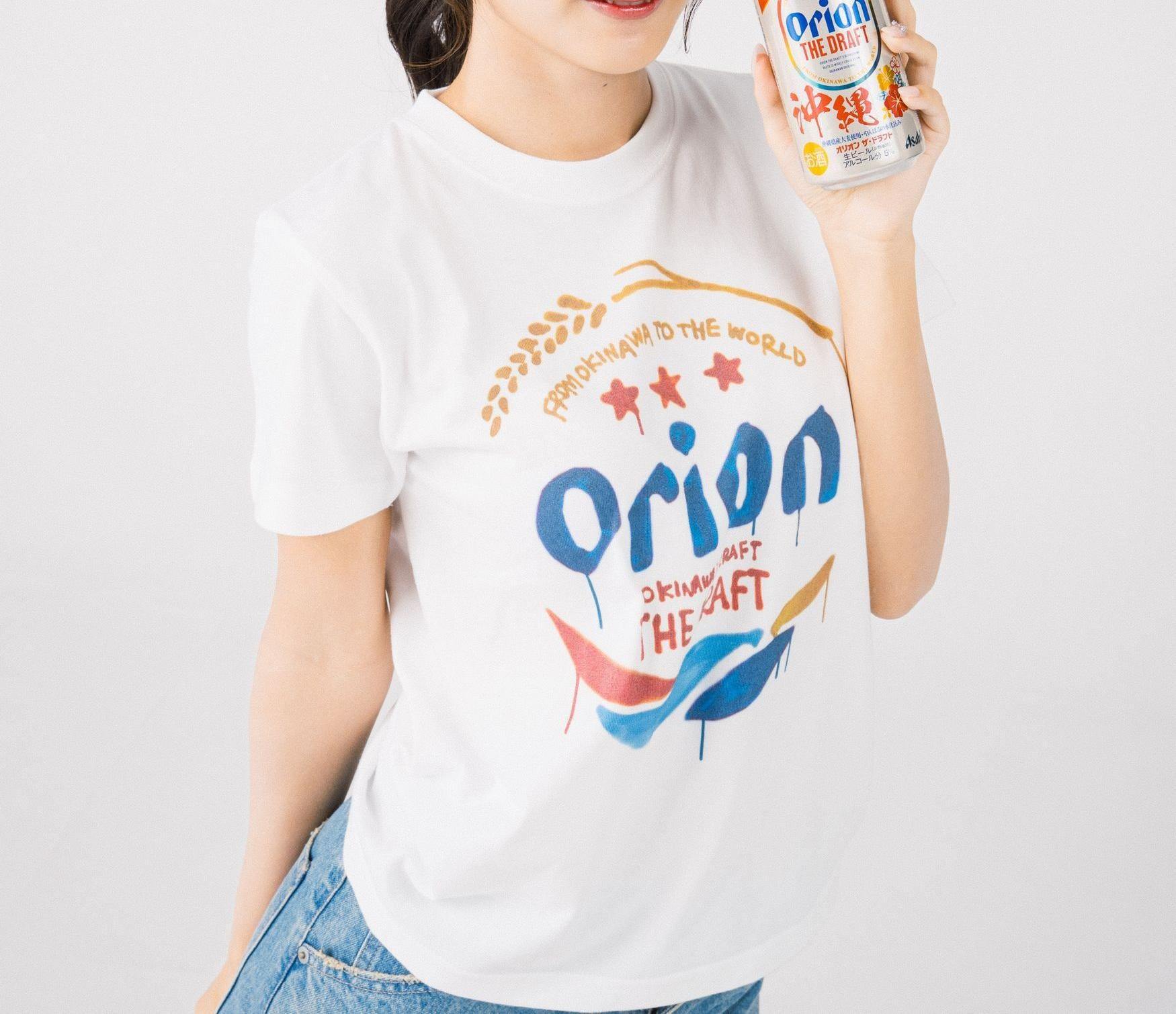 guernika×ORIONBEER/ゲルニカ×オリオンビール/ORION THE DRAFT ART PRINT T-SHIRT ホワイト
