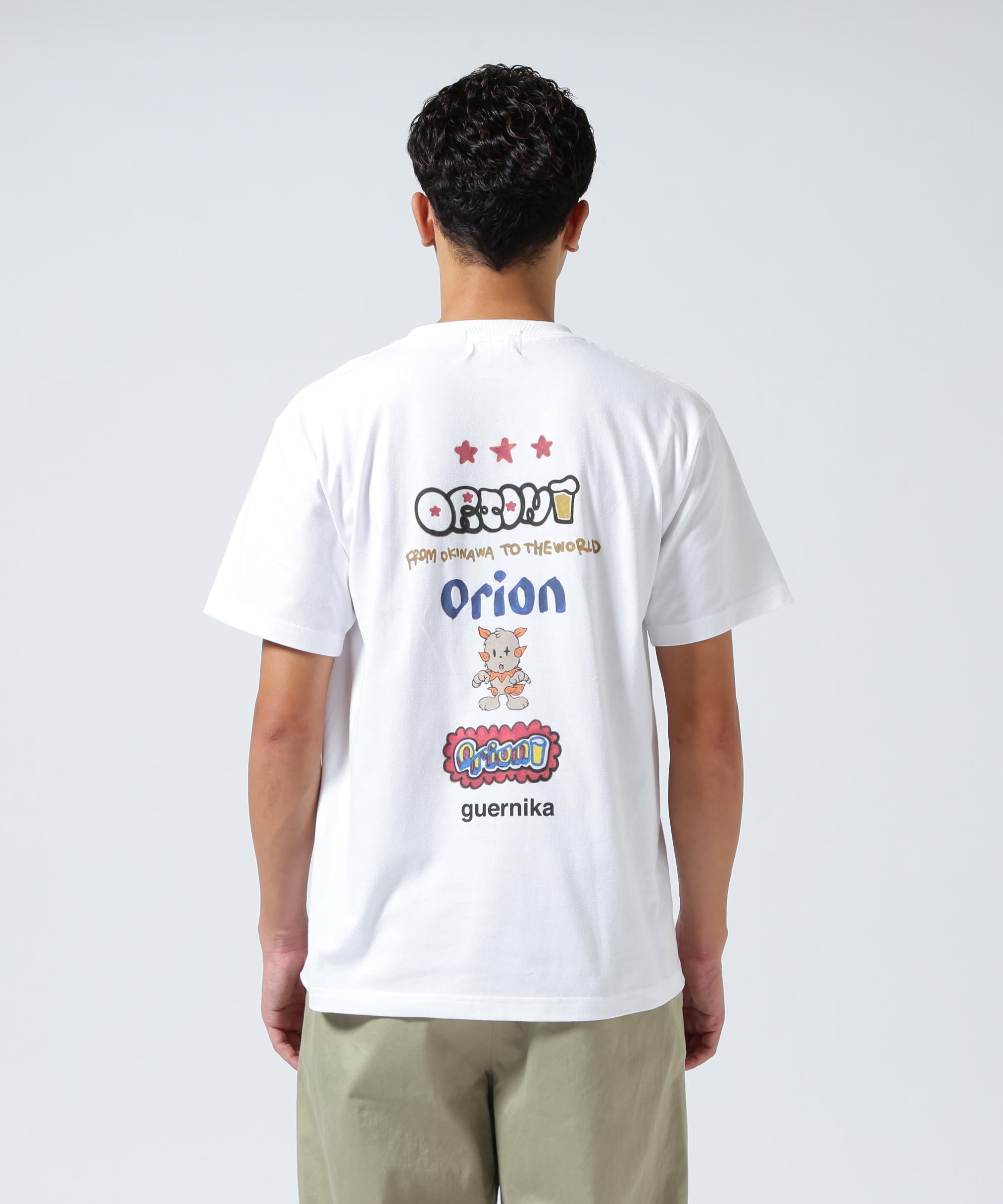 guernika×ORIONBEER/ゲルニカ×オリオンビール/ORION THE DRAFT ART PRINT T-SHIRT ホワイト