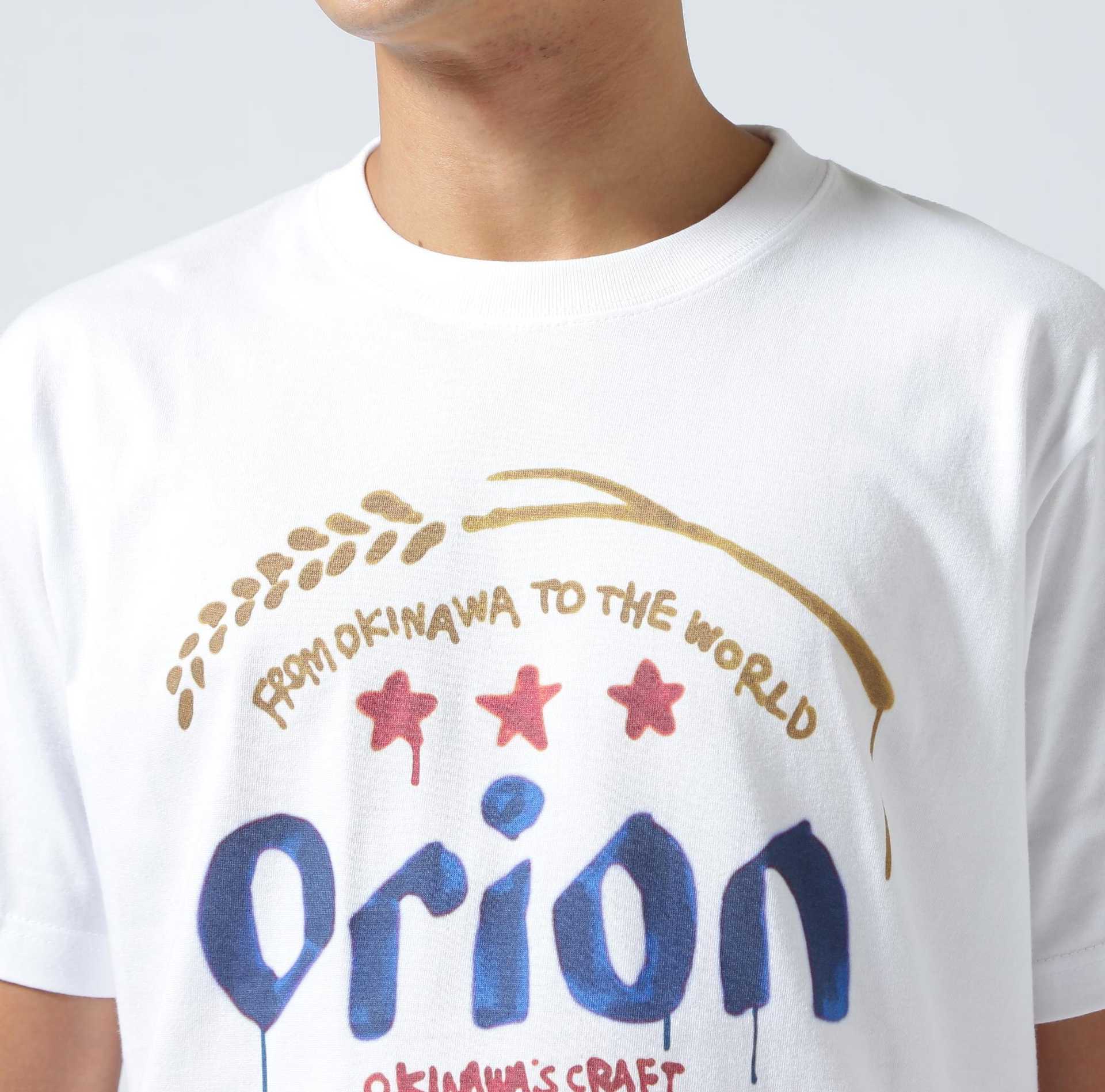 guernika×ORIONBEER/ゲルニカ×オリオンビール/ORION THE DRAFT ART PRINT T-SHIRT ホワイト
