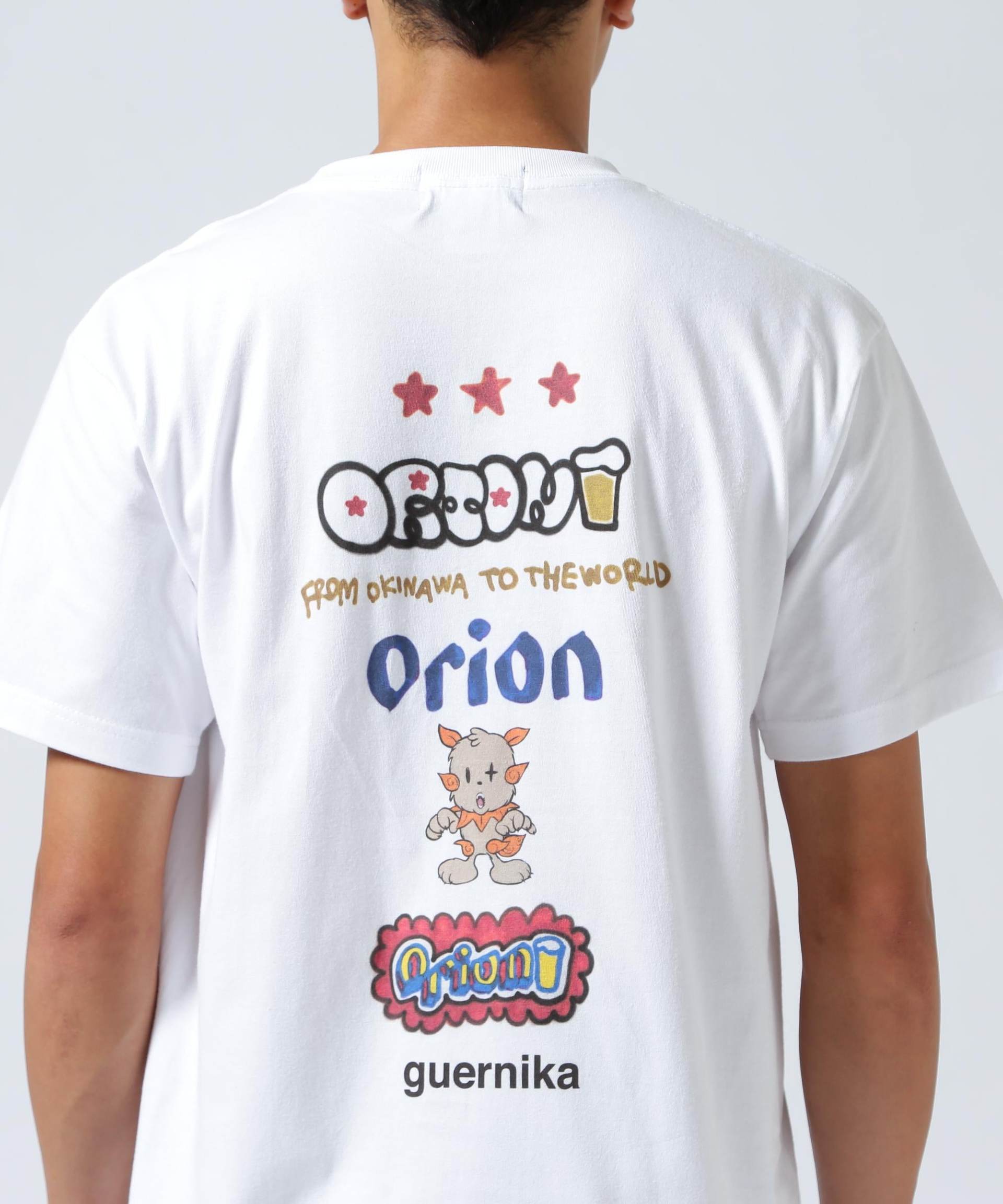 guernika×ORIONBEER/ゲルニカ×オリオンビール/ORION THE DRAFT ART PRINT T-SHIRT ホワイト