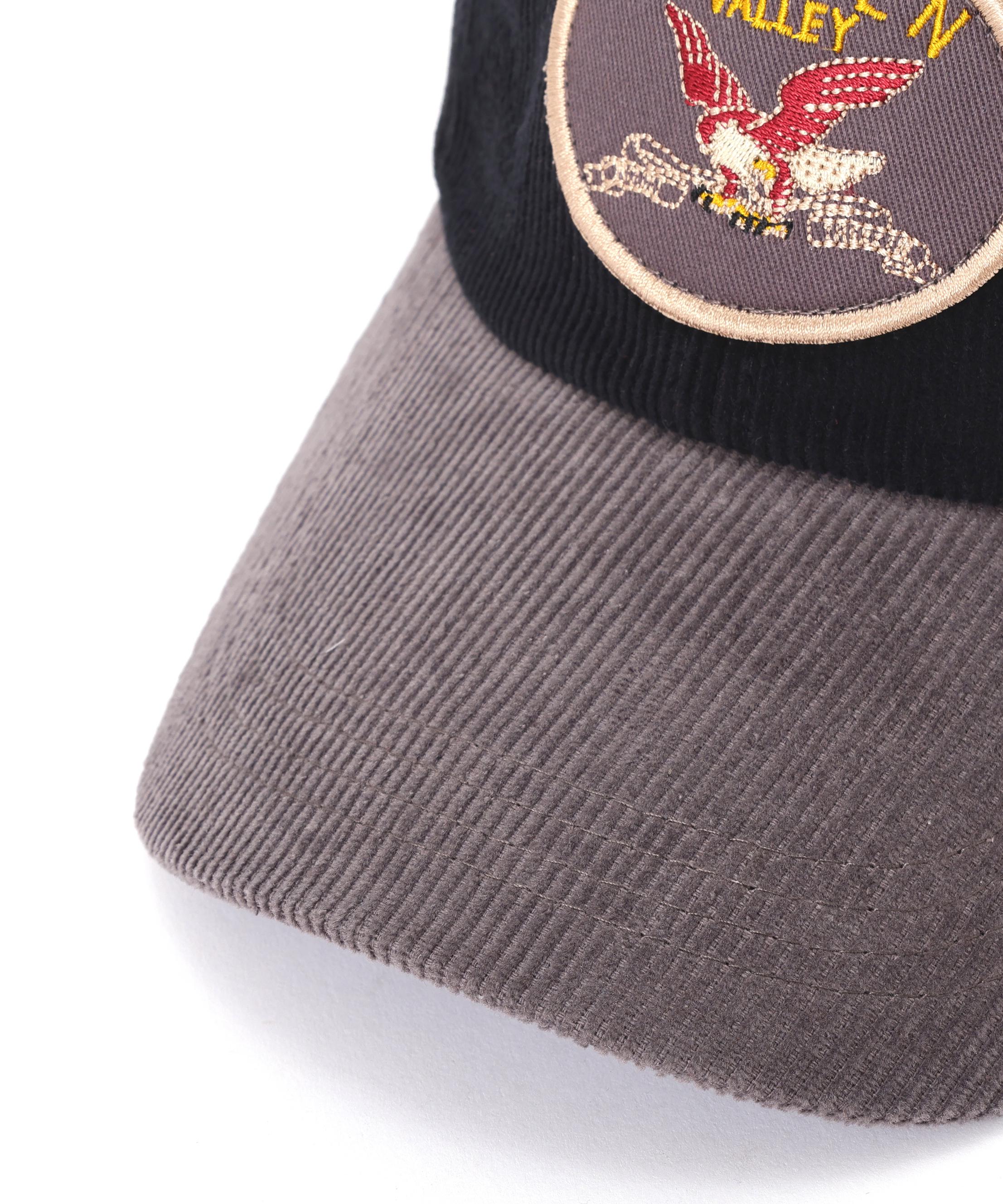 AUTHENTIC EAGLEMOTIF WAPPEN CORDUROYLAW CAP ブラック