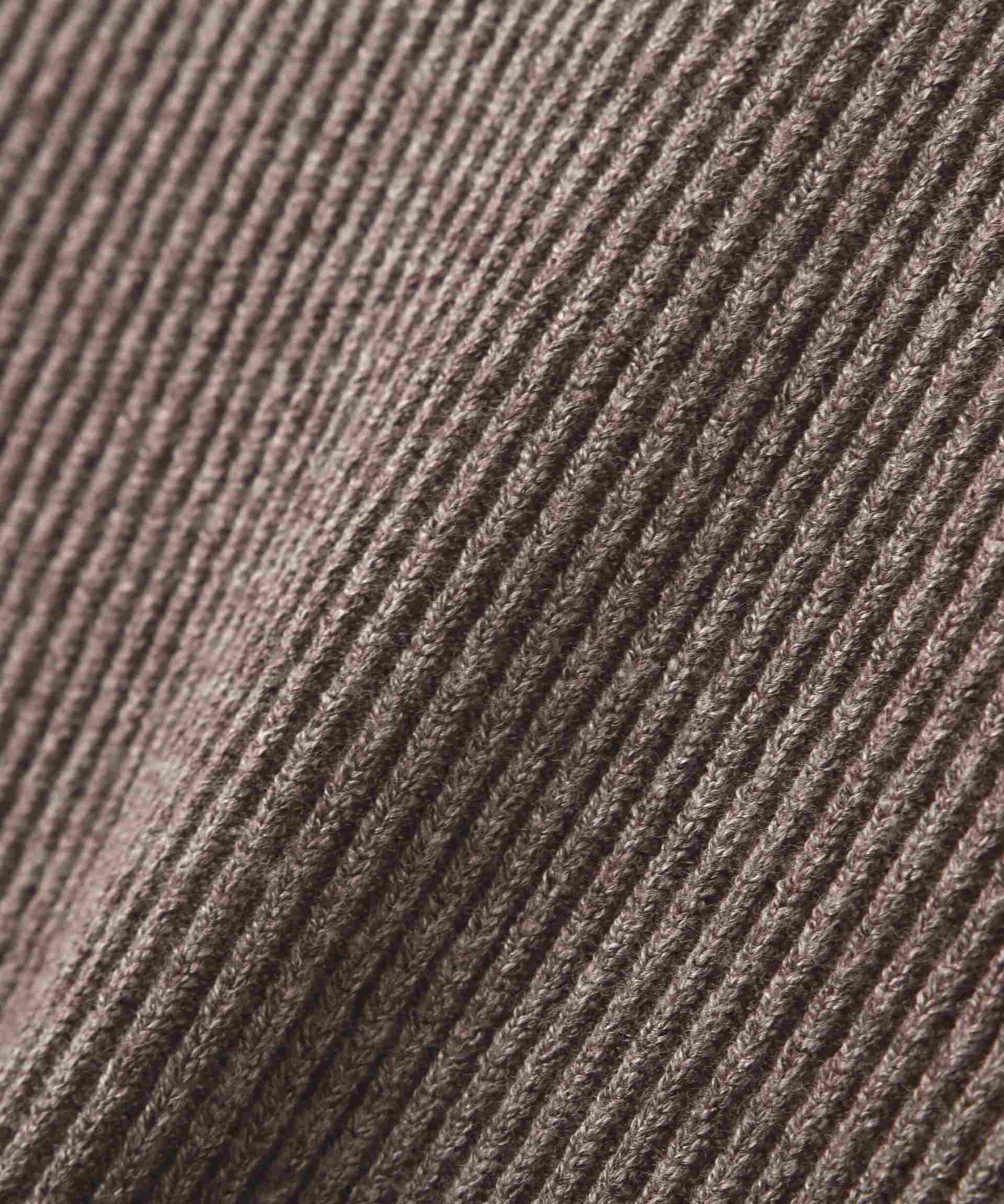 クルーネックカッティングニット グレー