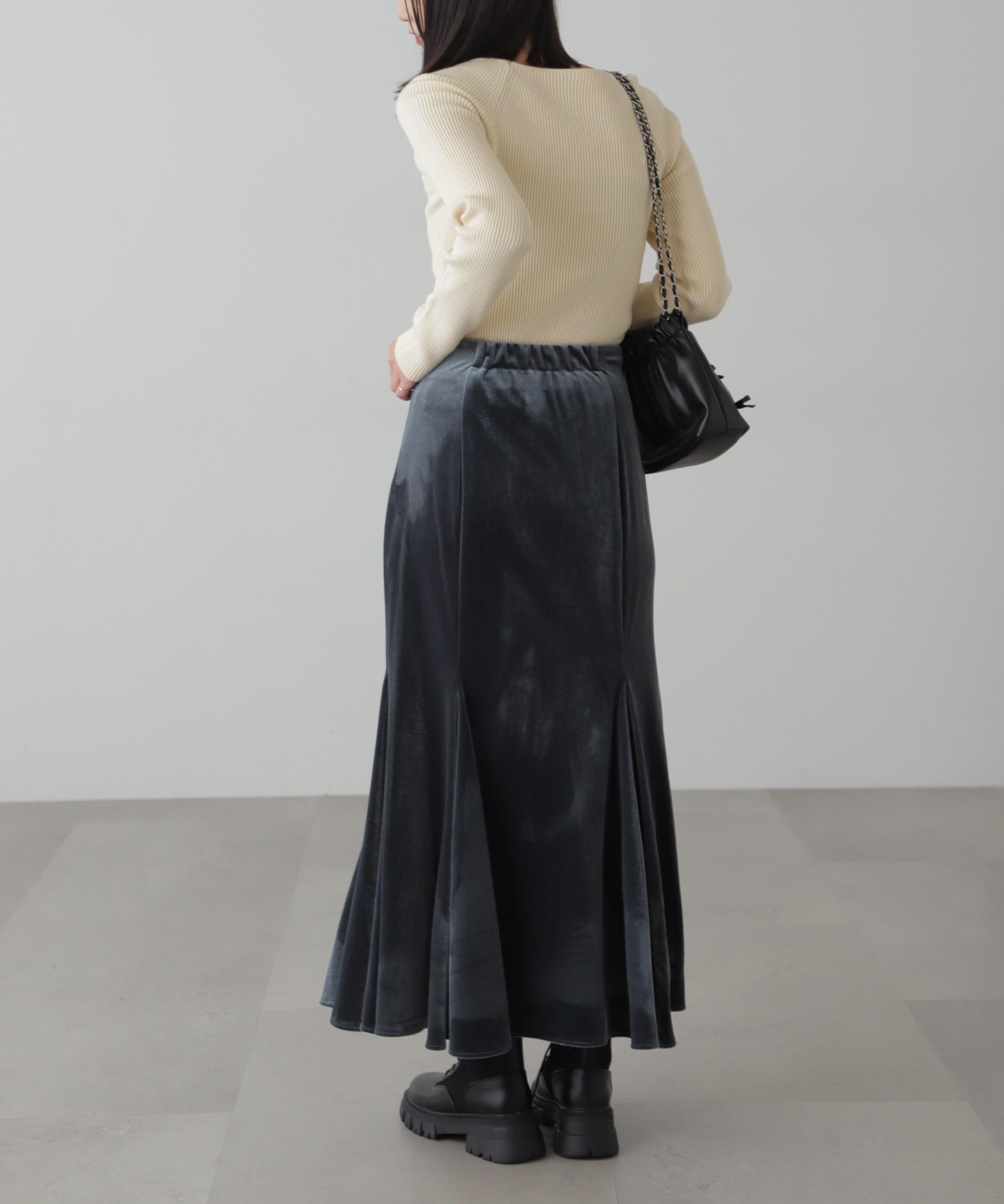 クルーネックカッティングニット オフホワイト