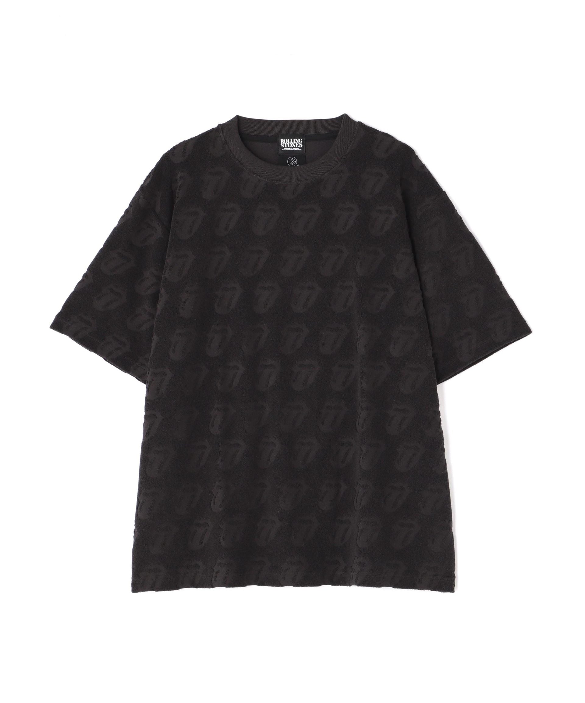 SU>T x R'2nd（サート x ビーセカンド）別注パイルTシャツ/リップス＆タン ブラック