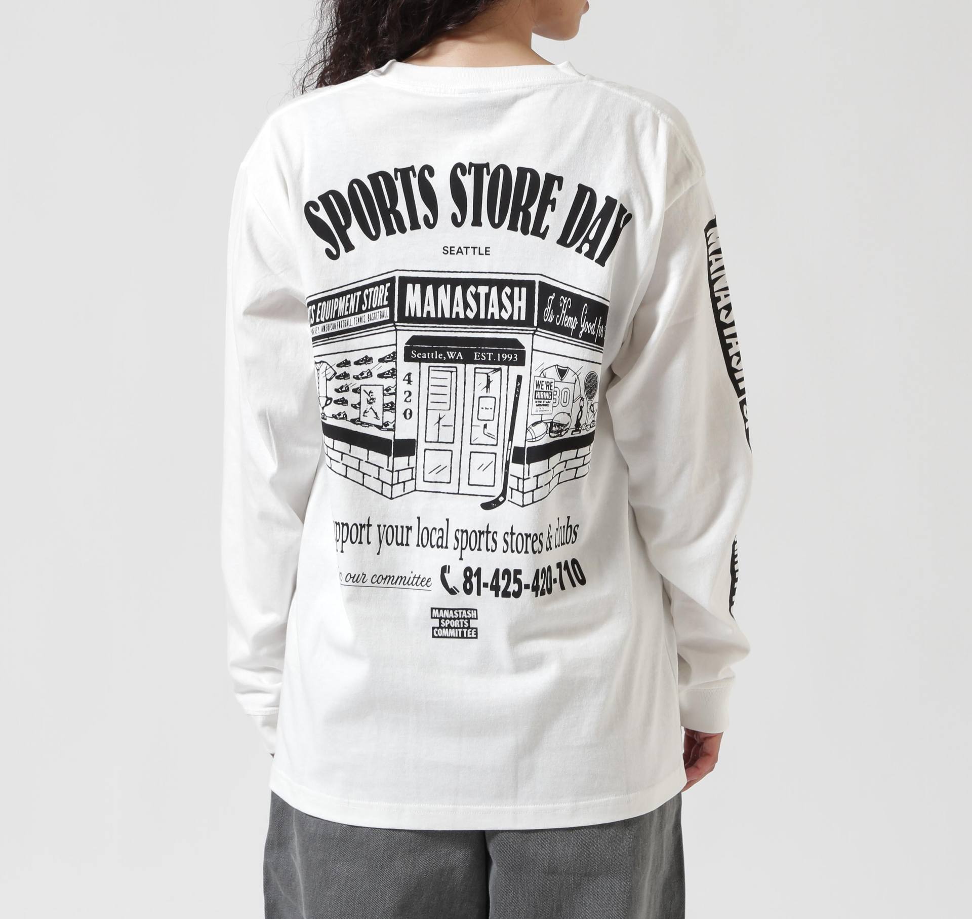 MANASTASH/マナスタッシュ/CiTee L/S TEE SSD /シティ ロンT ホワイト