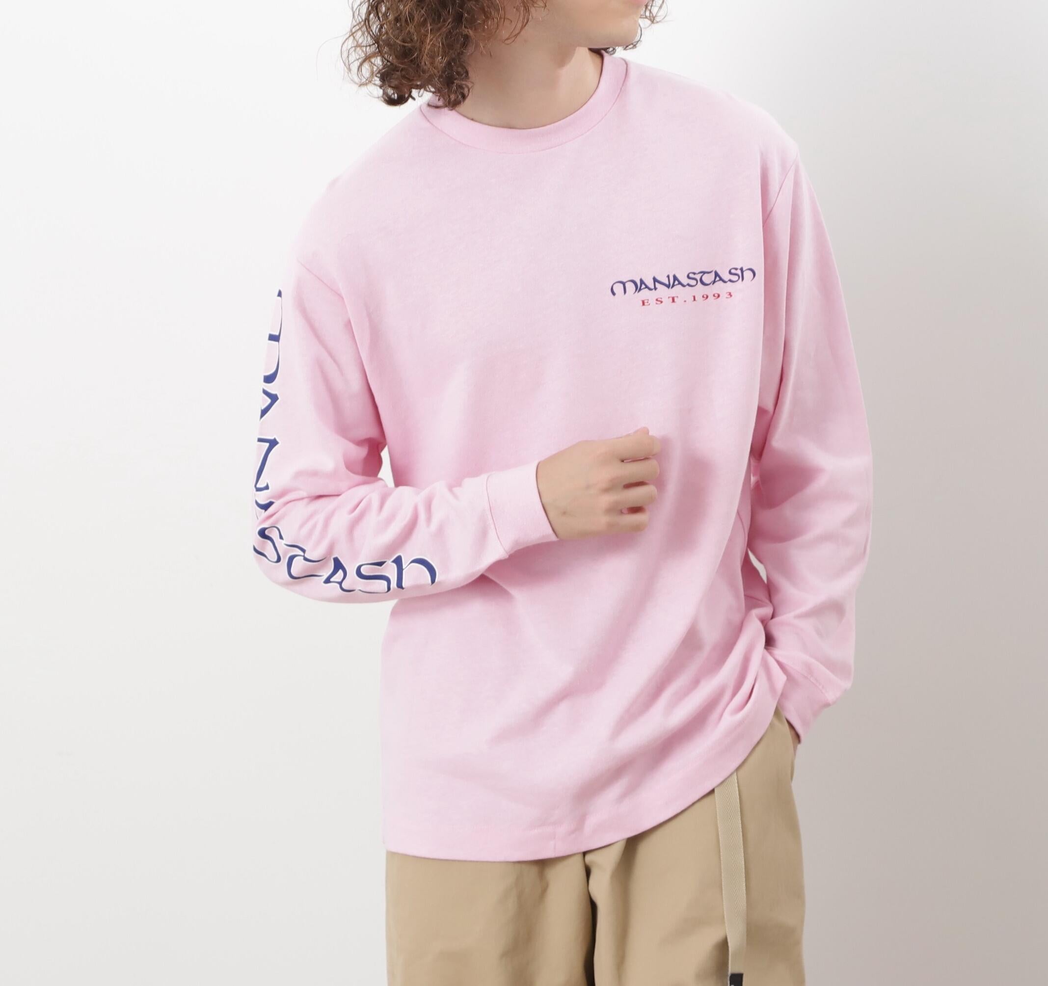 MANASTASH/マナスタッシュ/HEMP L/S TEE YAKA-VEGAS ピンク