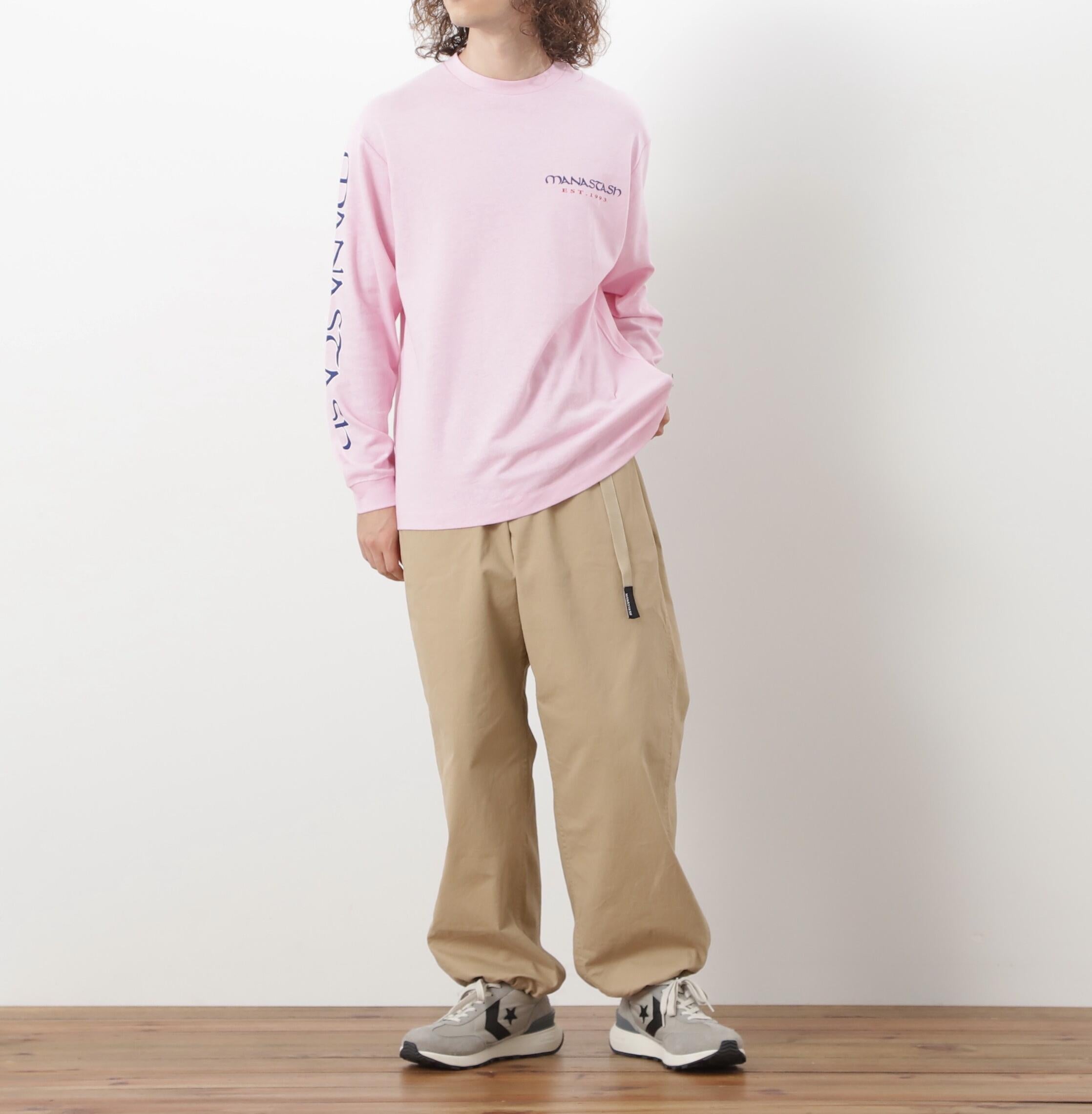 MANASTASH/マナスタッシュ/HEMP L/S TEE YAKA-VEGAS ピンク