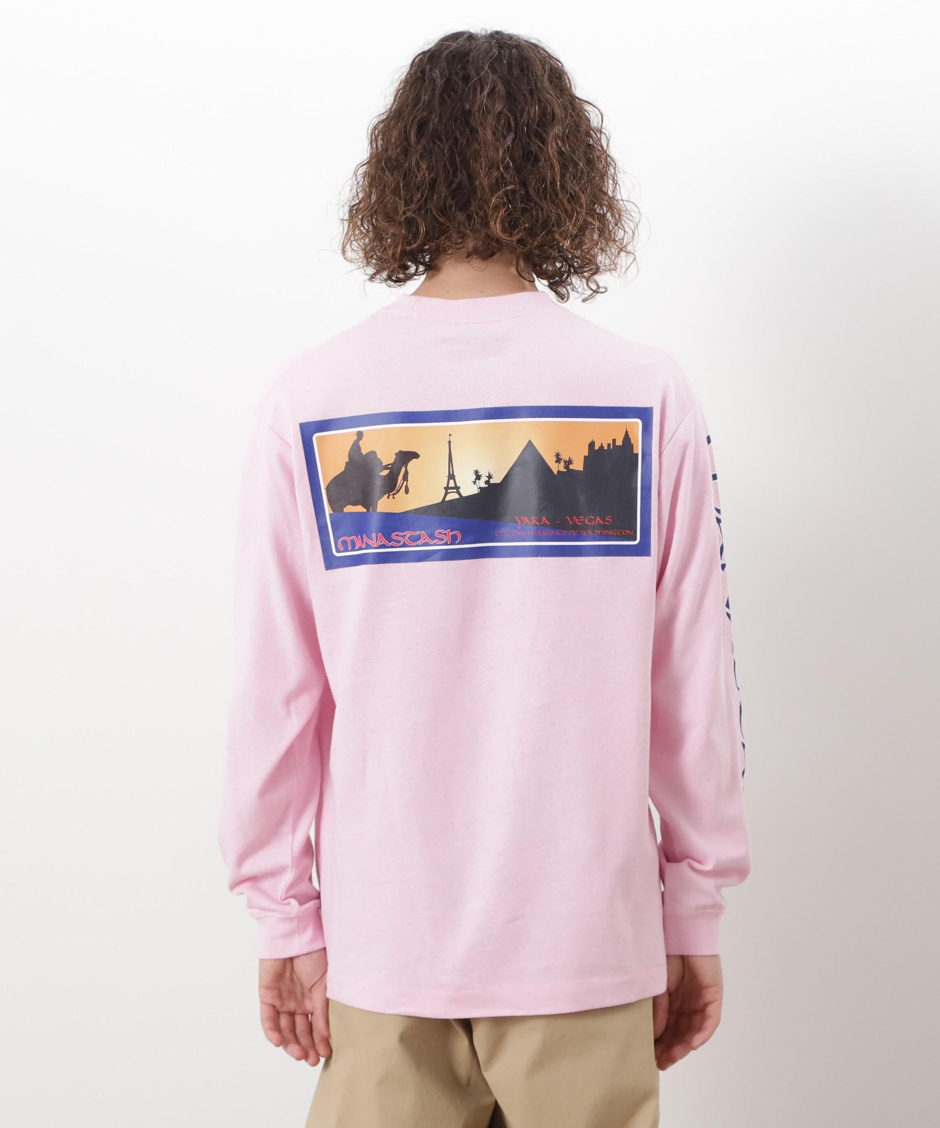 MANASTASH/マナスタッシュ/HEMP L/S TEE YAKA-VEGAS ピンク