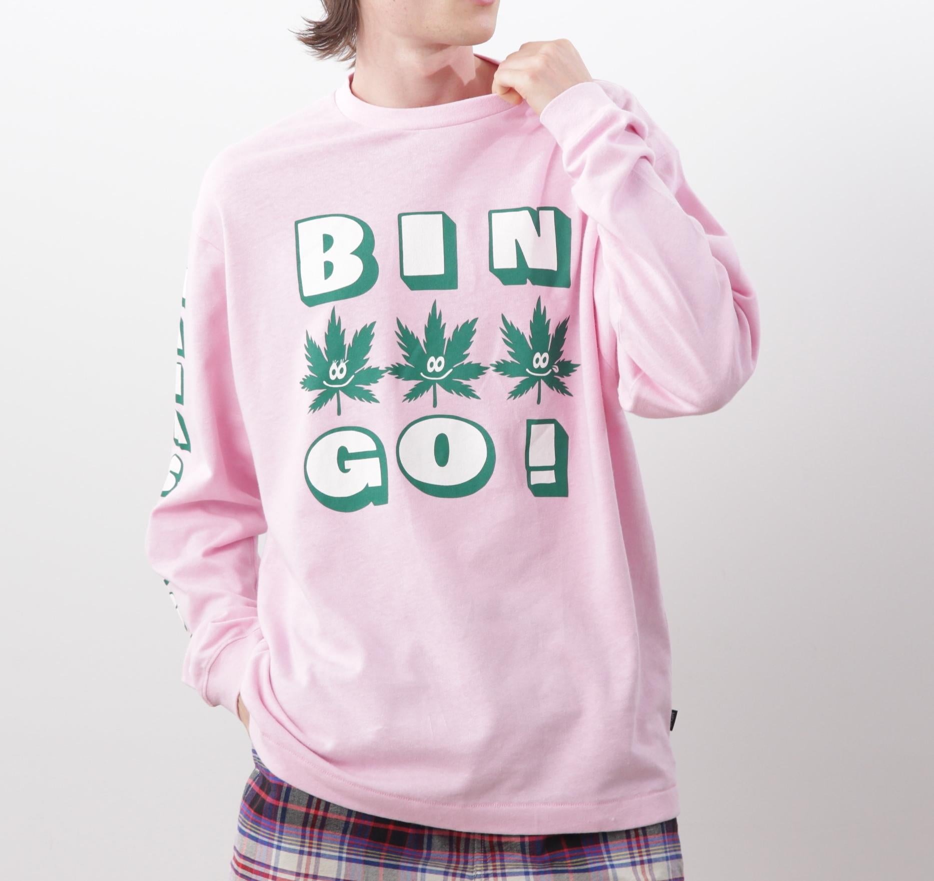 MANASTASH/マナスタッシュ/HEMP L/S TEE RINGO ピンク