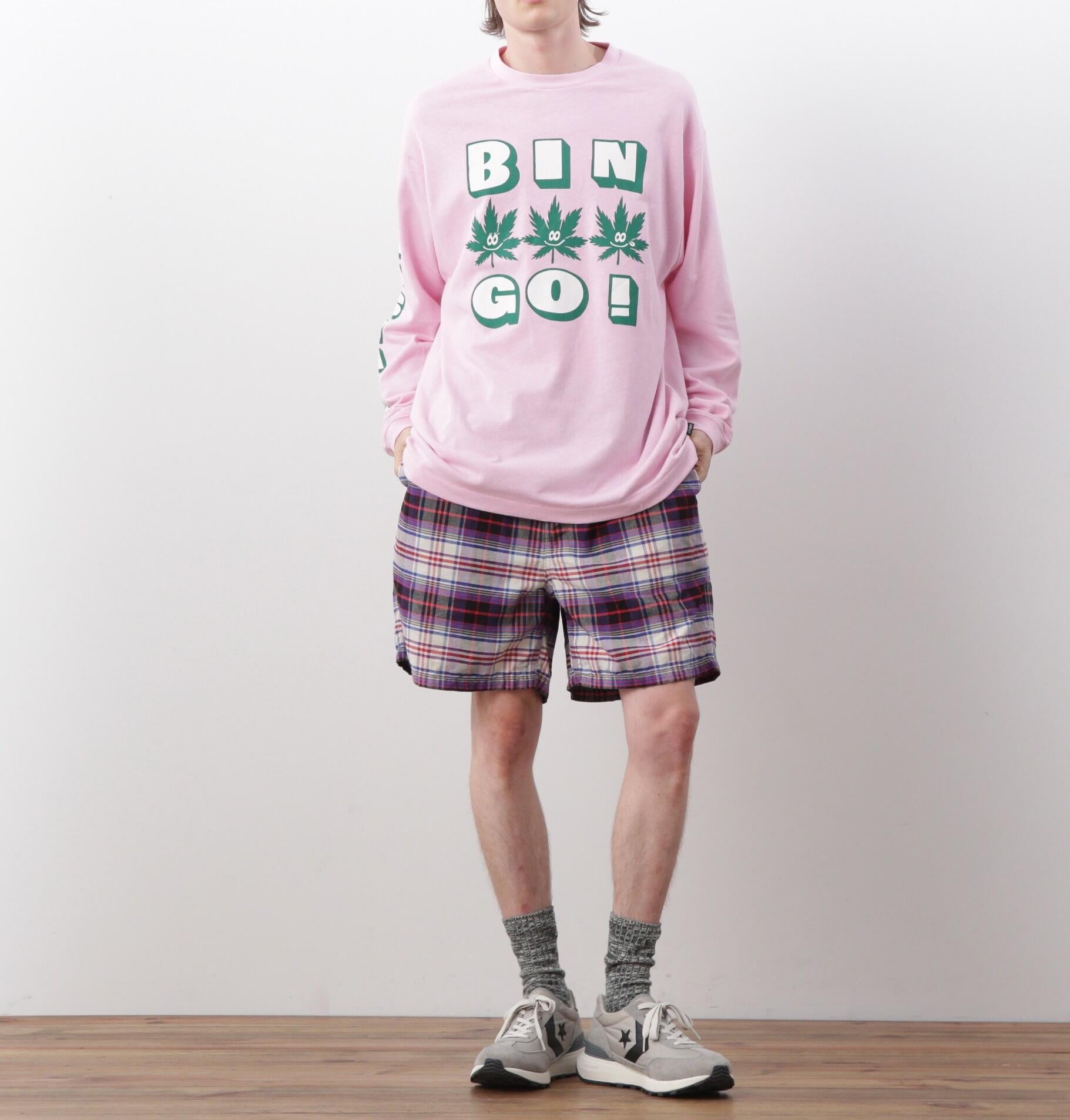 MANASTASH/マナスタッシュ/HEMP L/S TEE RINGO ピンク