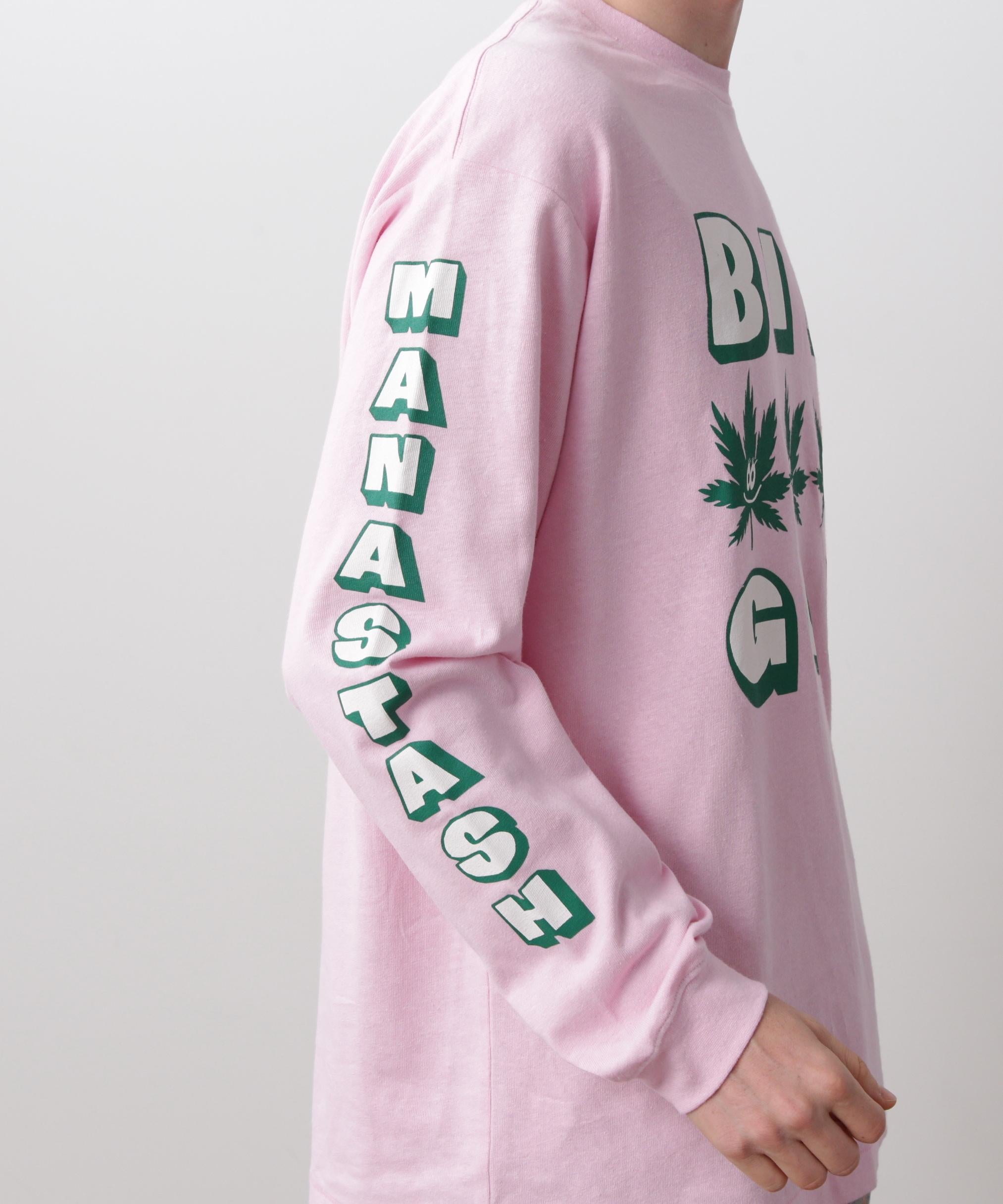 MANASTASH/マナスタッシュ/HEMP L/S TEE RINGO ピンク