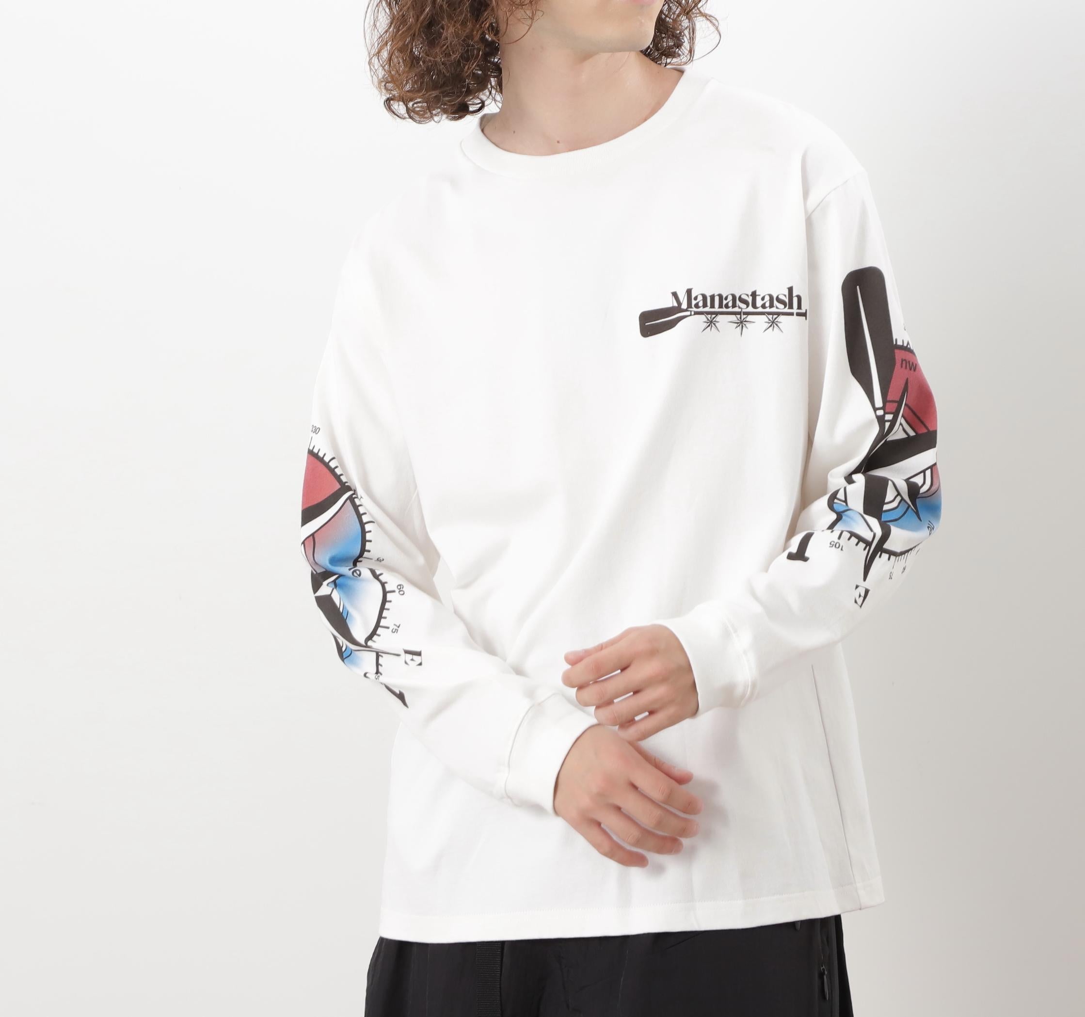 MANASTASH/マナスタッシュ/PUMICE L/S TEE MCC ホワイト