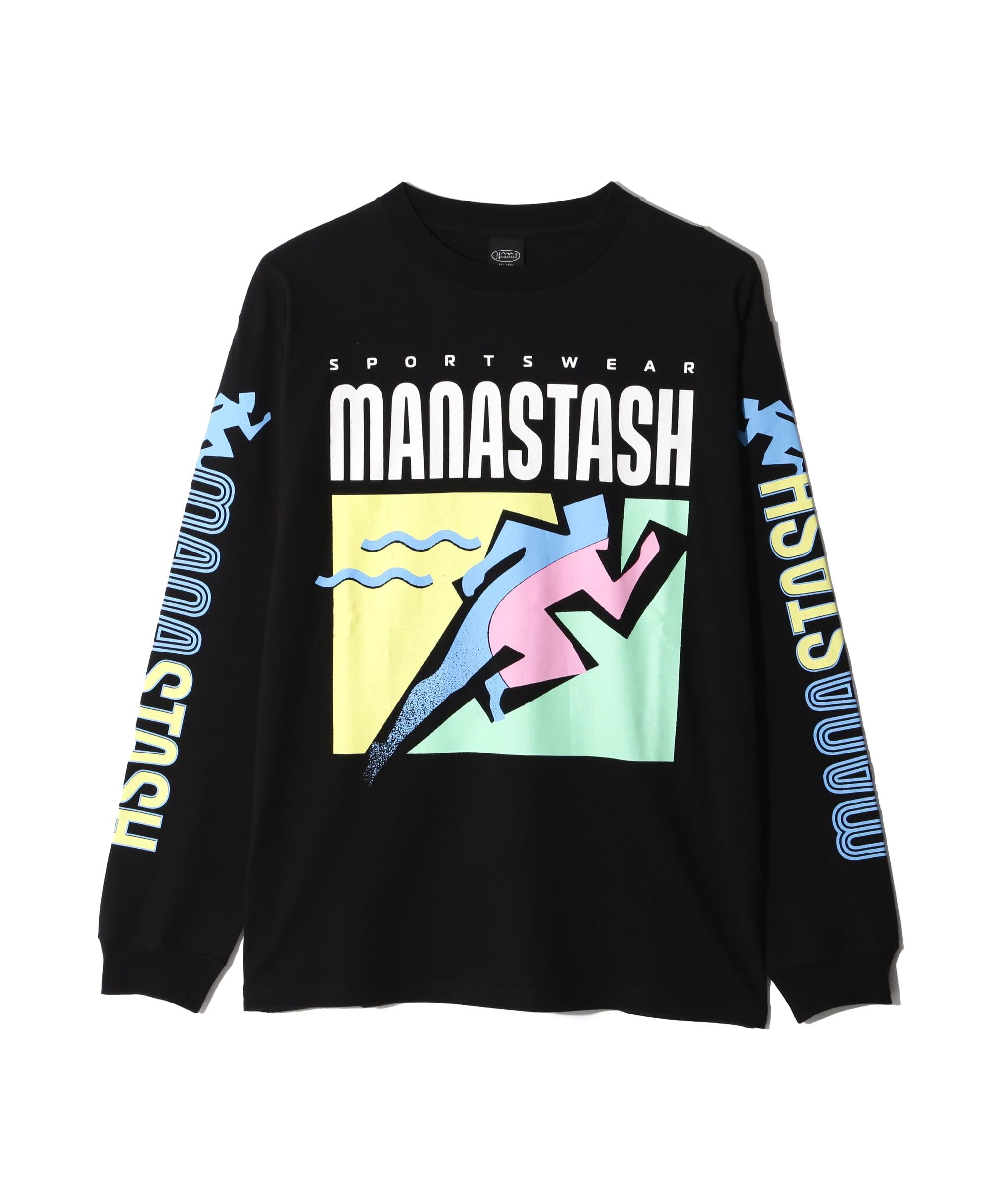 MANASTASH/マナスタッシュ/>E:CTN L/S TEE T&F ブラック
