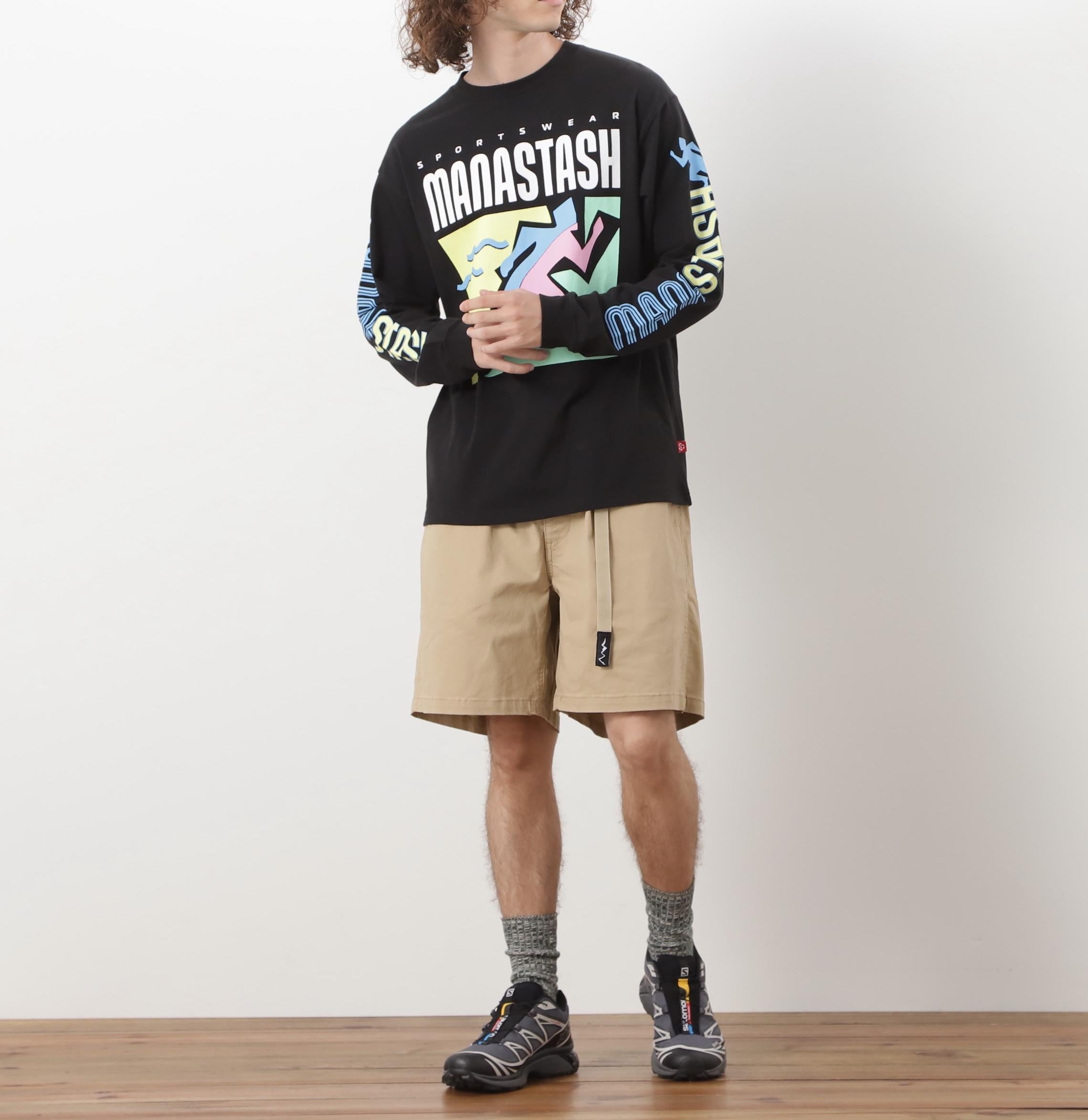 MANASTASH/マナスタッシュ/>E:CTN L/S TEE T&F ブラック