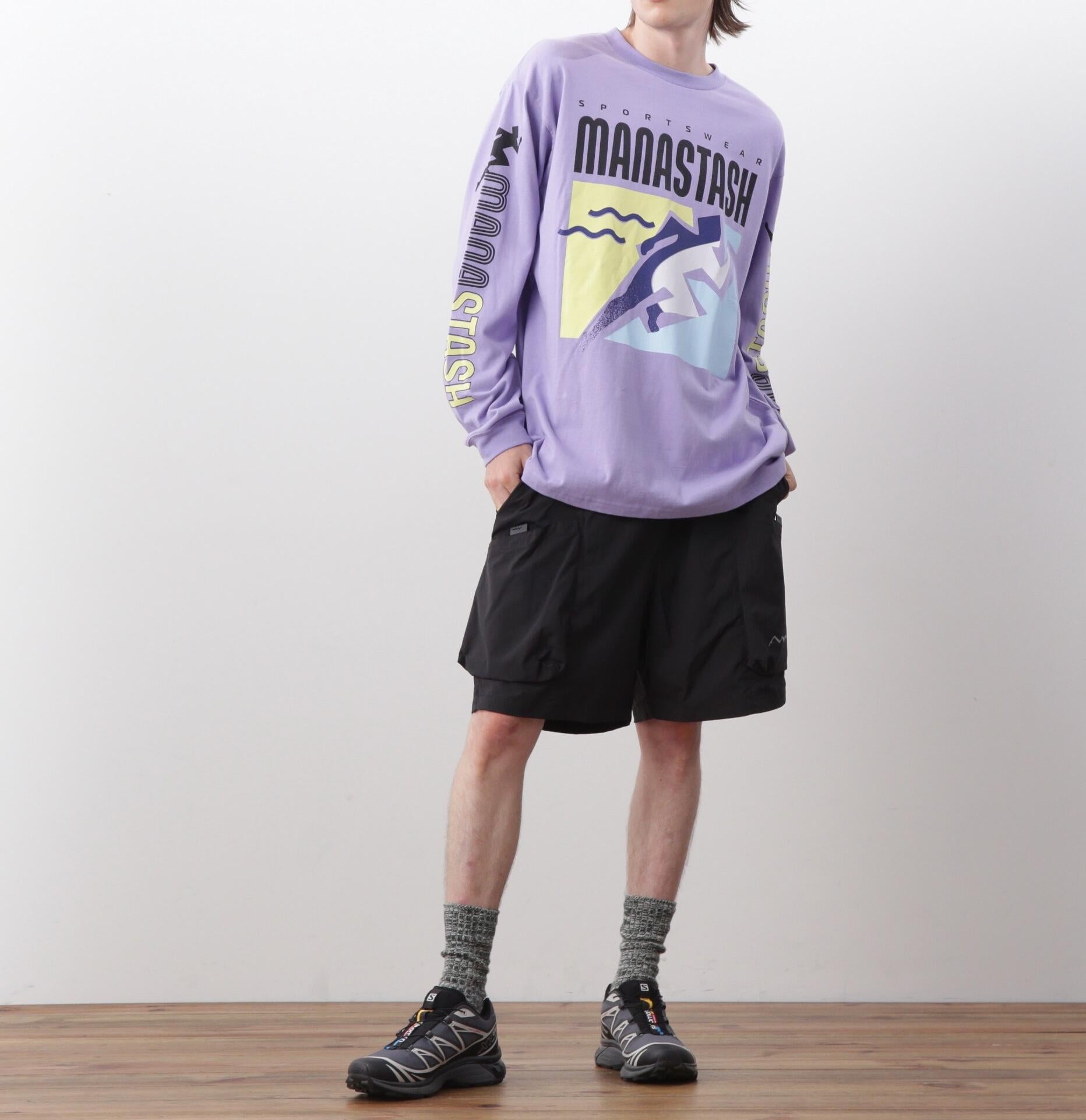 MANASTASH/マナスタッシュ/>E:CTN L/S TEE T&F ラベンダー7