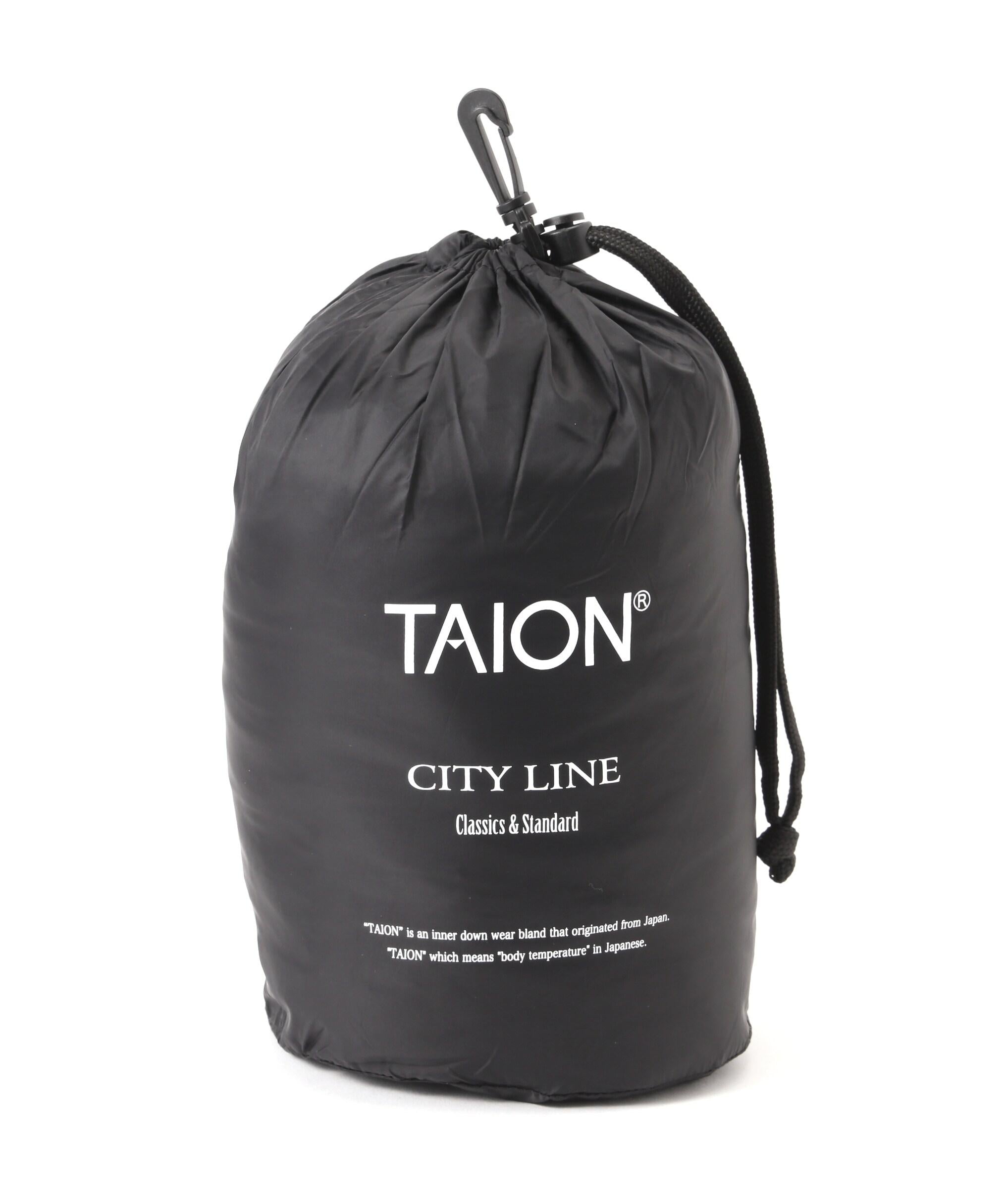 TAION/タイオン/TAION CITY C>EW NECK DOWN JACKET ブラック