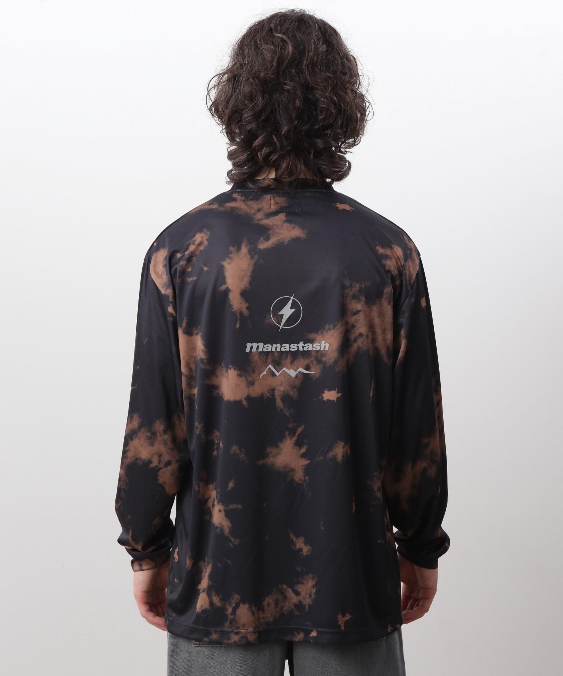 MANASTASH/マナスタッシュ/TIE DYE L/S TOP ブラック