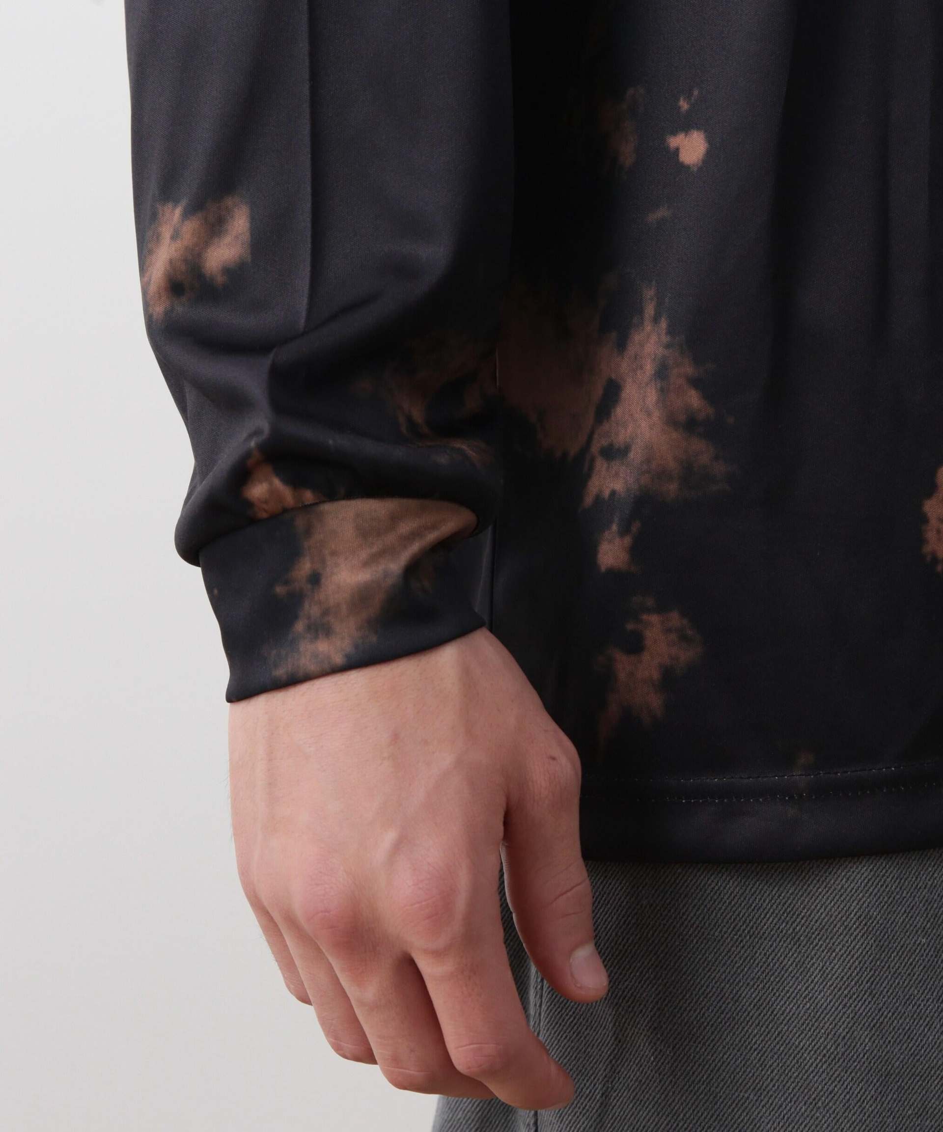 MANASTASH/マナスタッシュ/TIE DYE L/S TOP ブラック