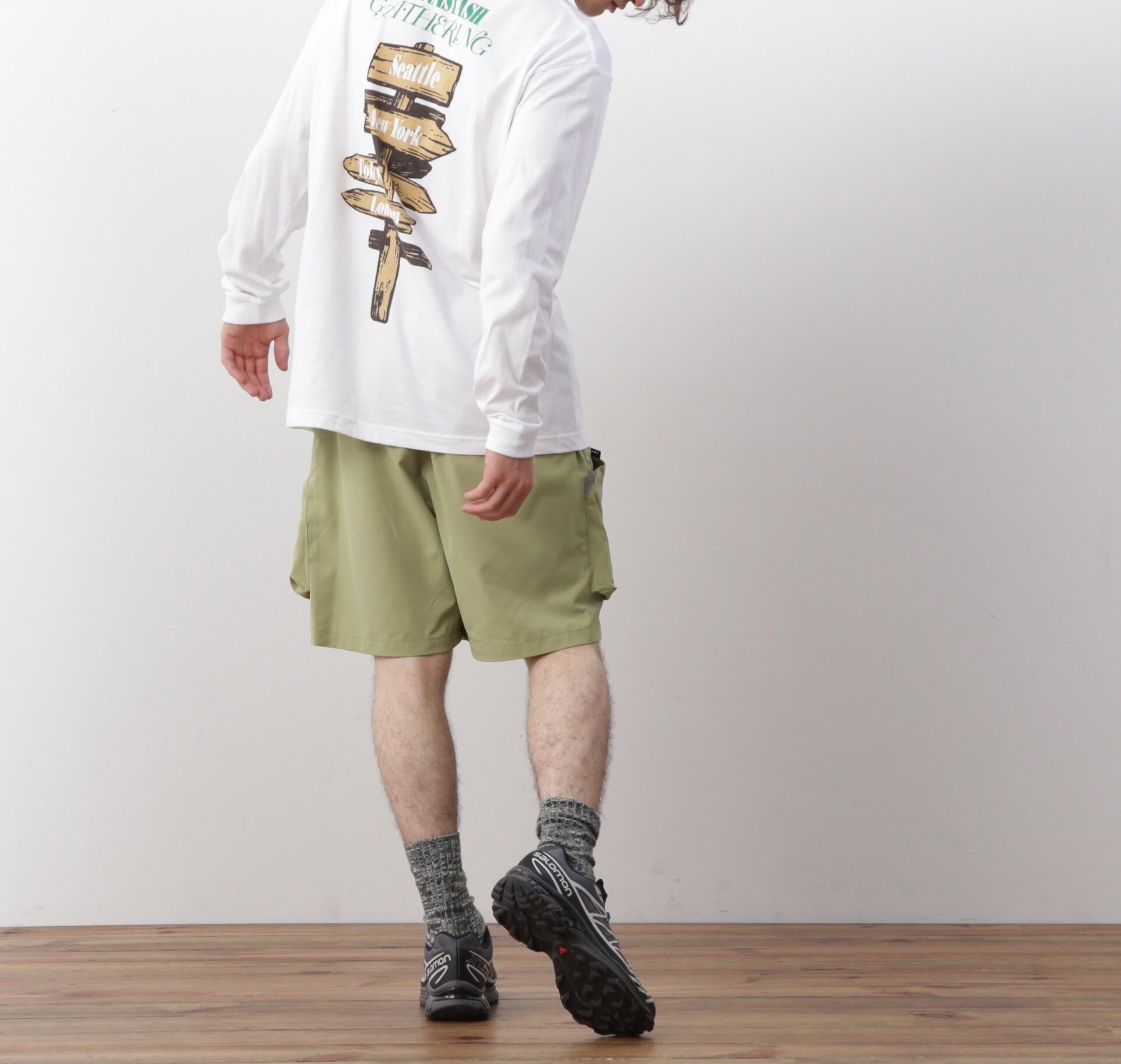 MANASTASH/マナスタッシュ/ L/S TEE CAMPE>S GATHE>ING ホワイト