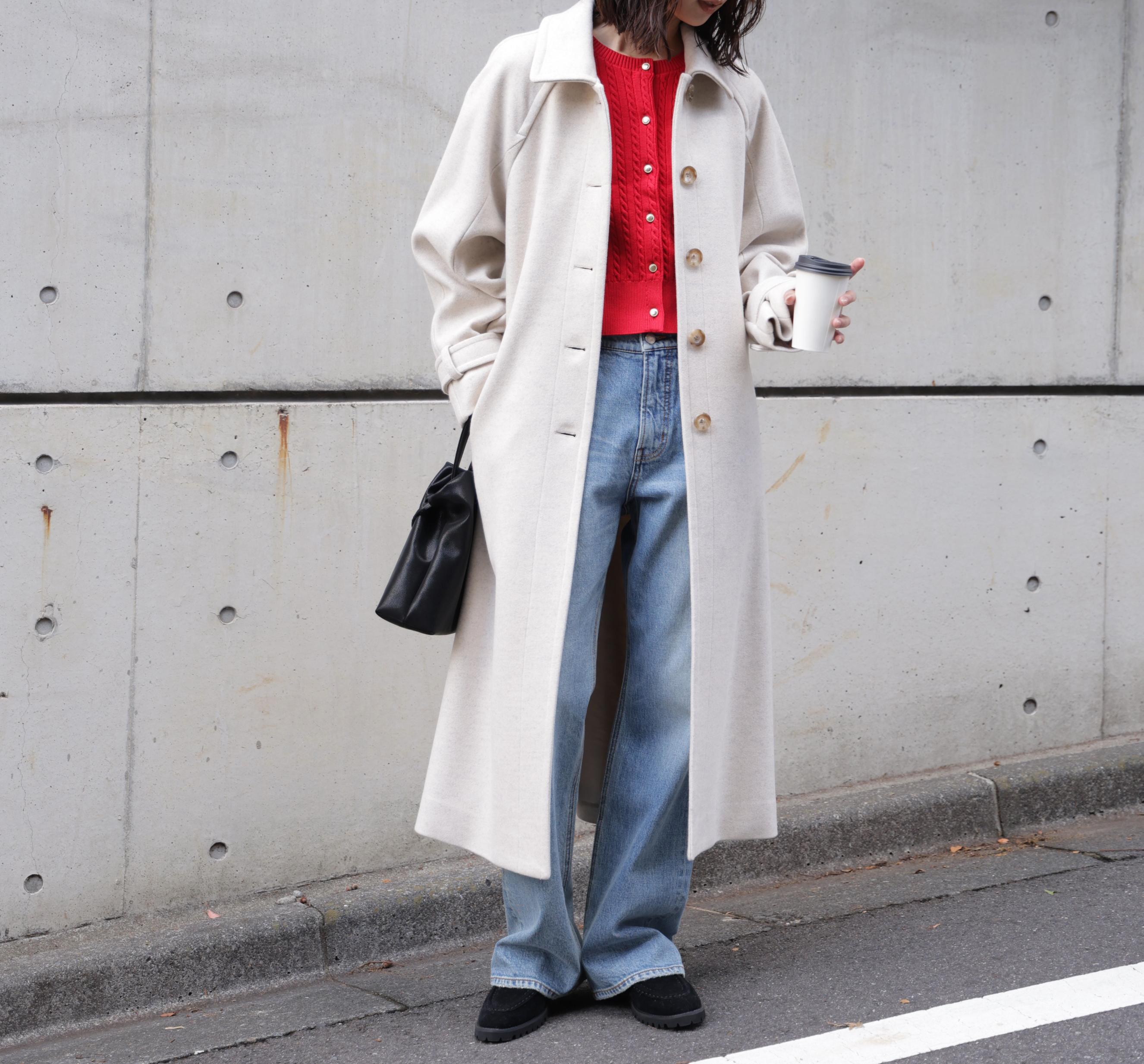 2wayステンカラーロングコート オフ11