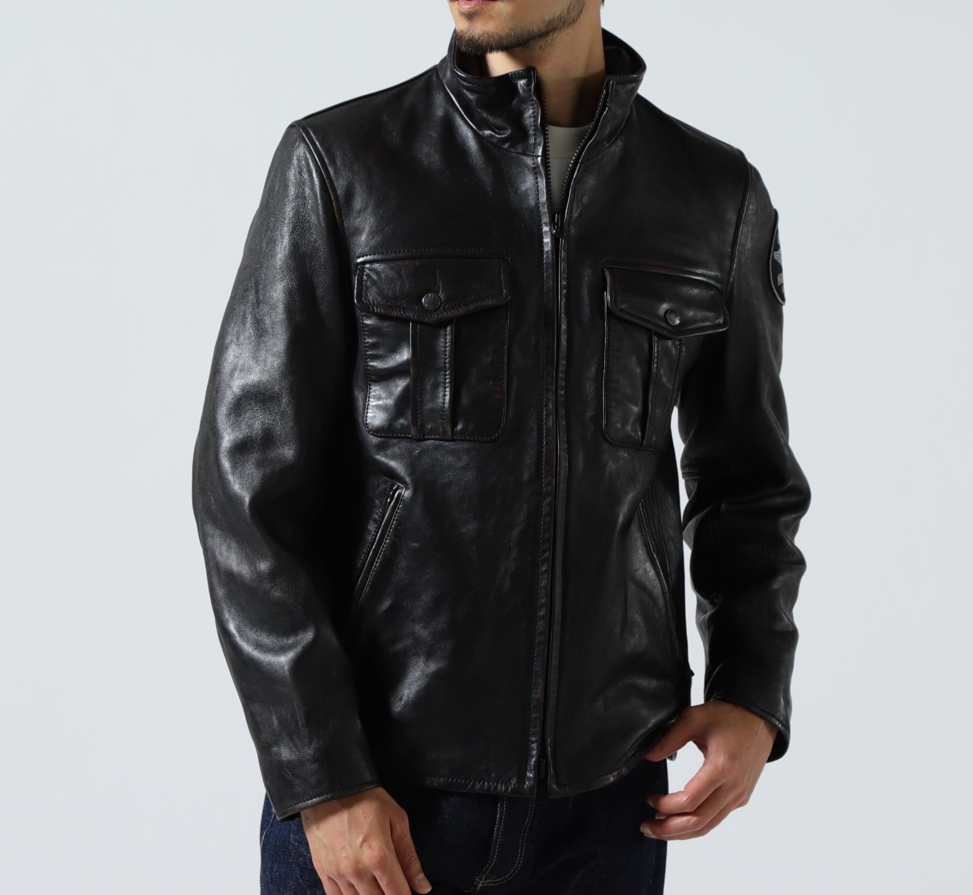 SHEEP SKIN STAND >IDE>S JACKET ブラック