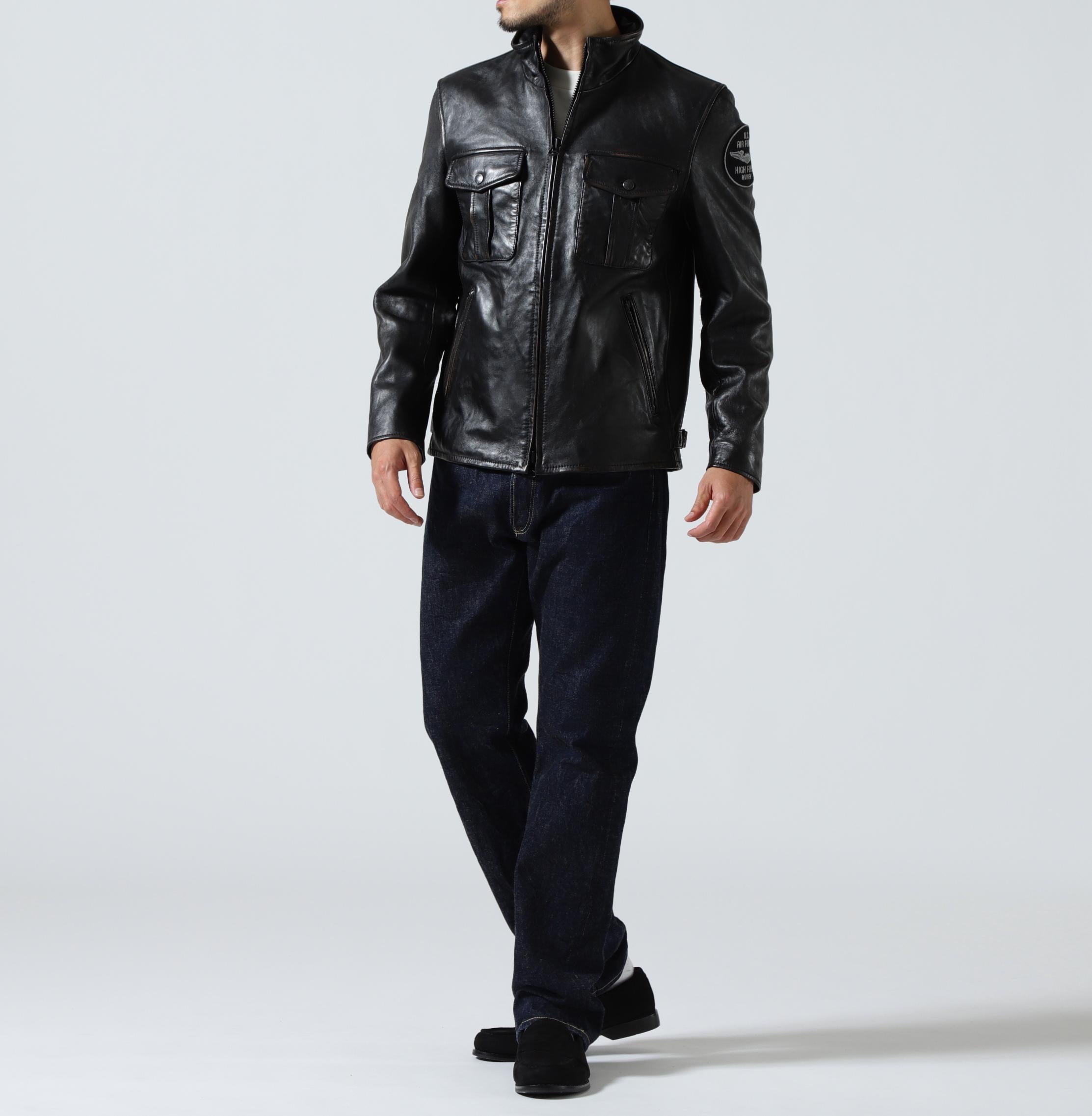 SHEEP SKIN STAND >IDE>S JACKET ブラック