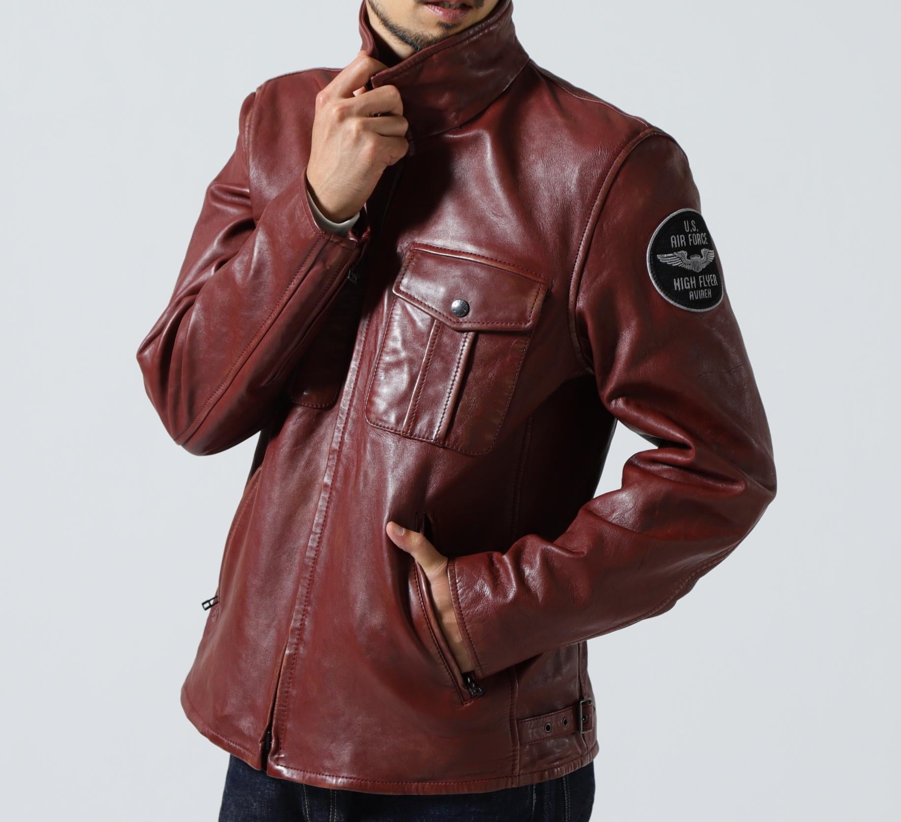 SHEEP SKIN STAND >IDE>S JACKET ワイン