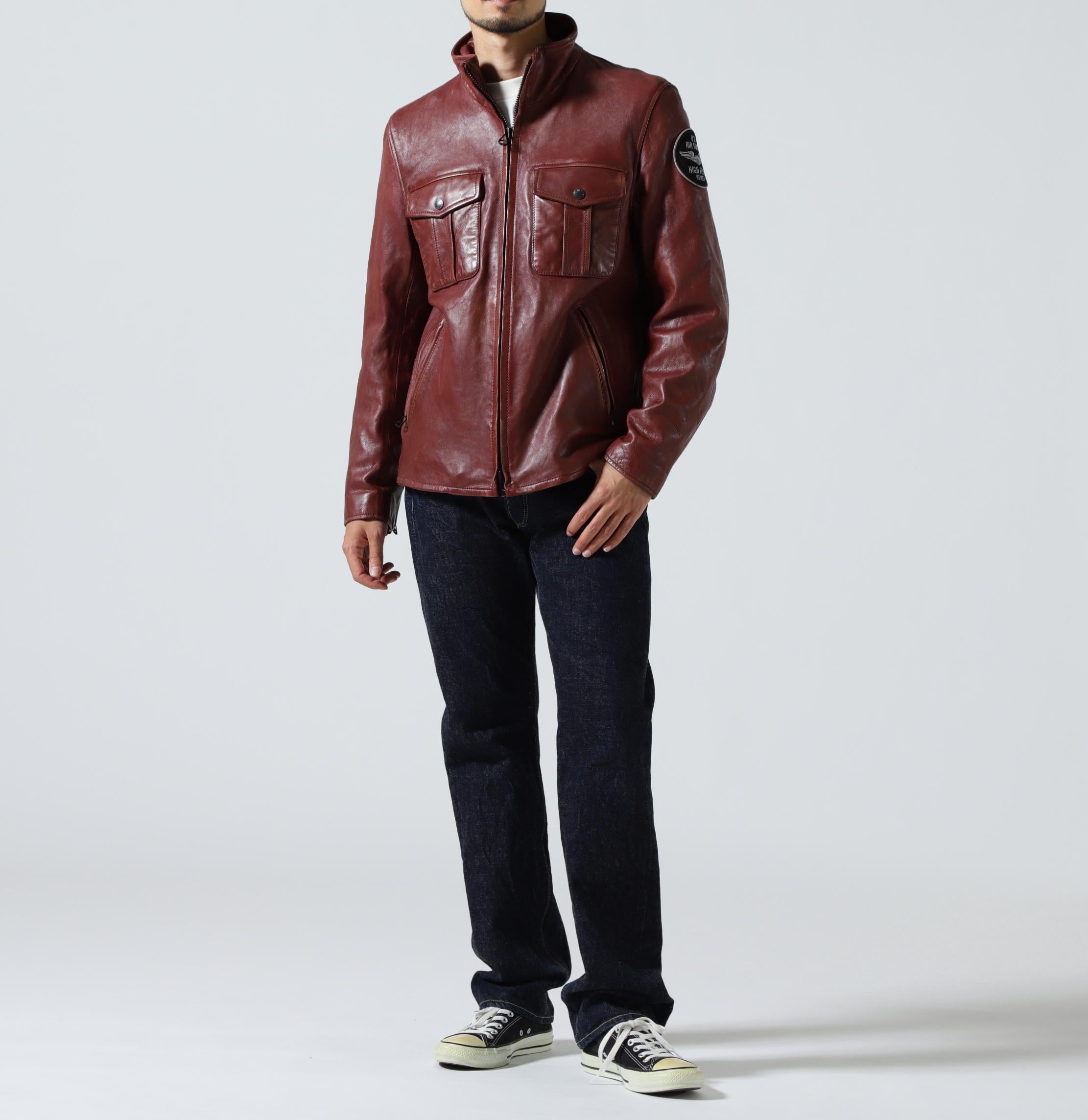 SHEEP SKIN STAND >IDE>S JACKET ワイン