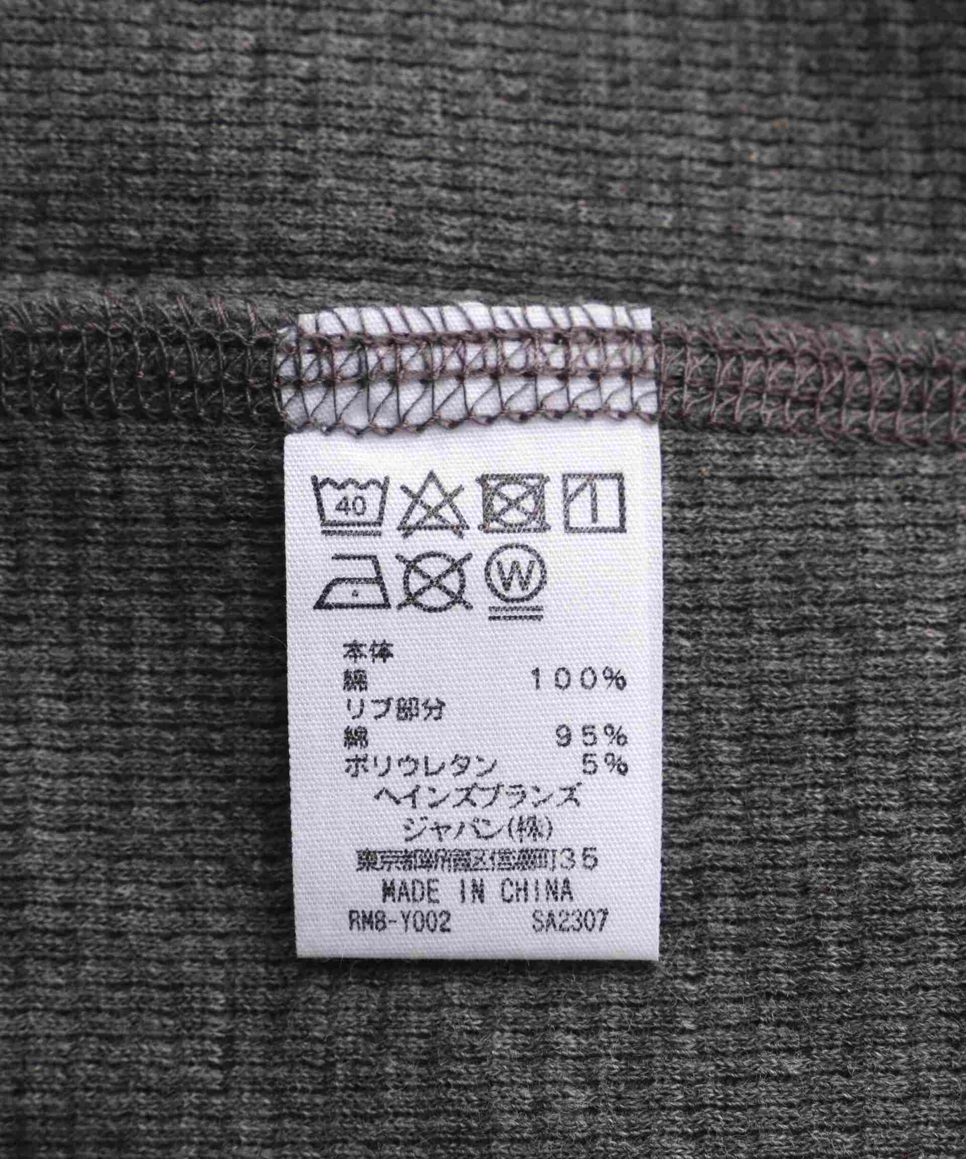 POLO >ALPH LAU>EN/ポロラルフローレン/Waffle Long Sleeve Cew Neck/クルーネックシャツ チャコール