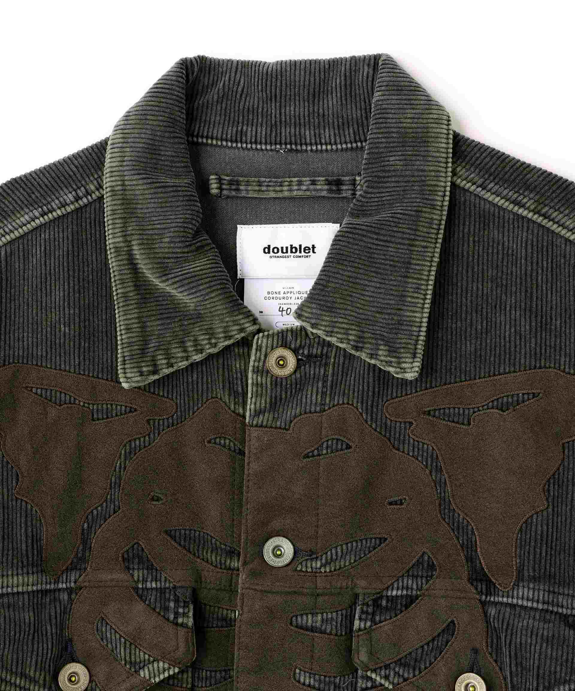 doulet/ダブレット/RONE APPLIQUE CO>DU>OY JACKET グレー