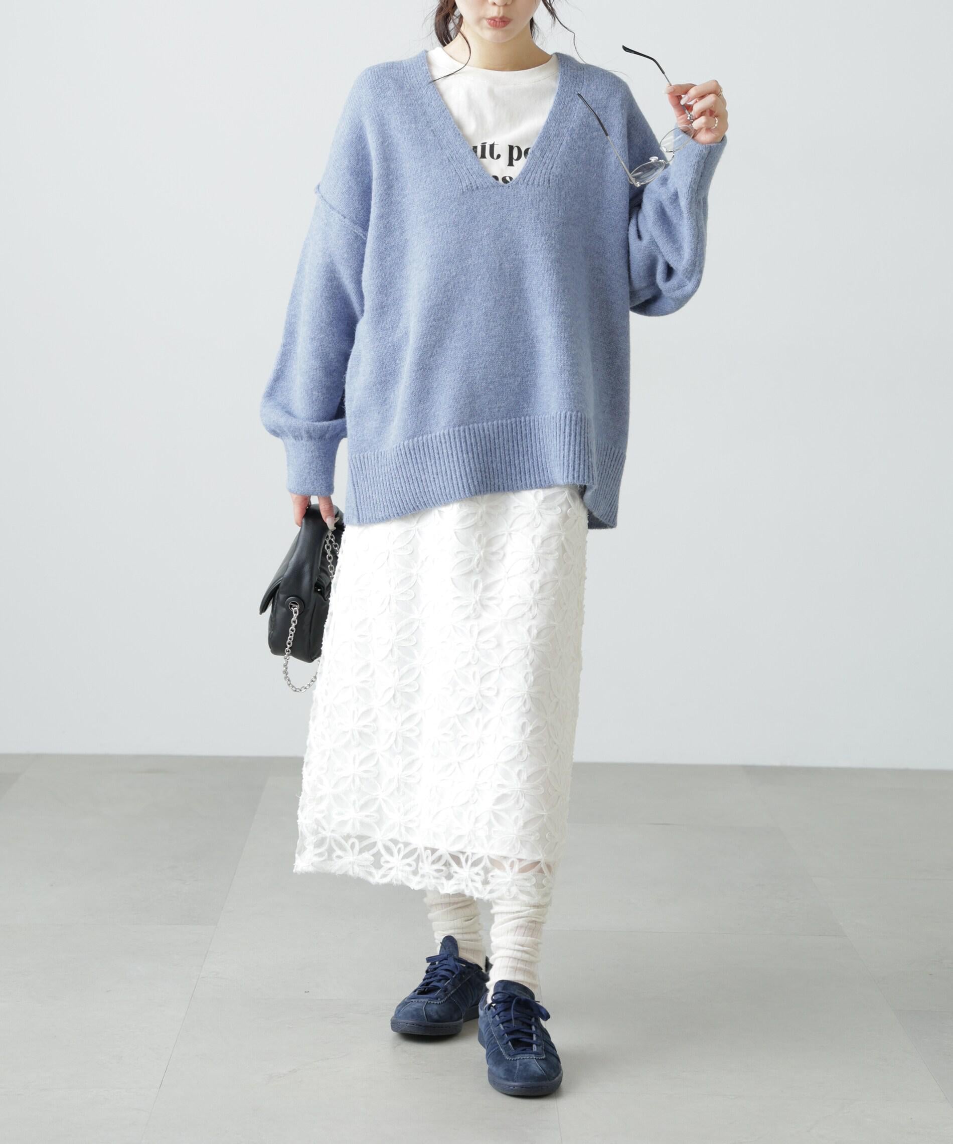 チュールフラワーシアーナロースカート オフホワイト