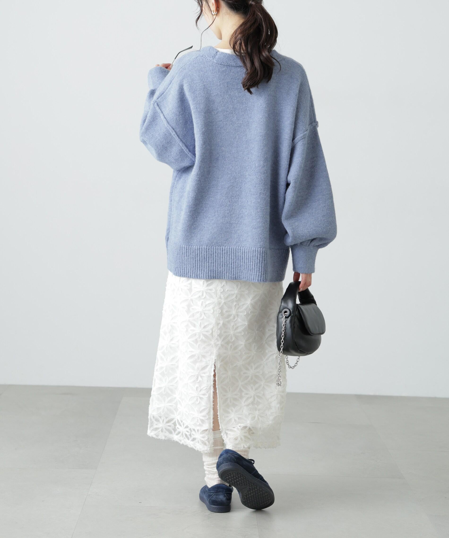 チュールフラワーシアーナロースカート オフホワイト