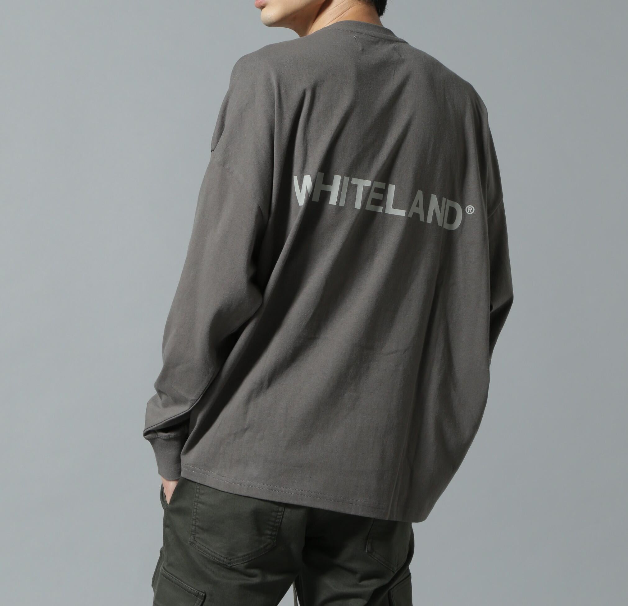 WHITELAND/ホワイトランド/LOGO LST/ロゴロングスリーブT グレー