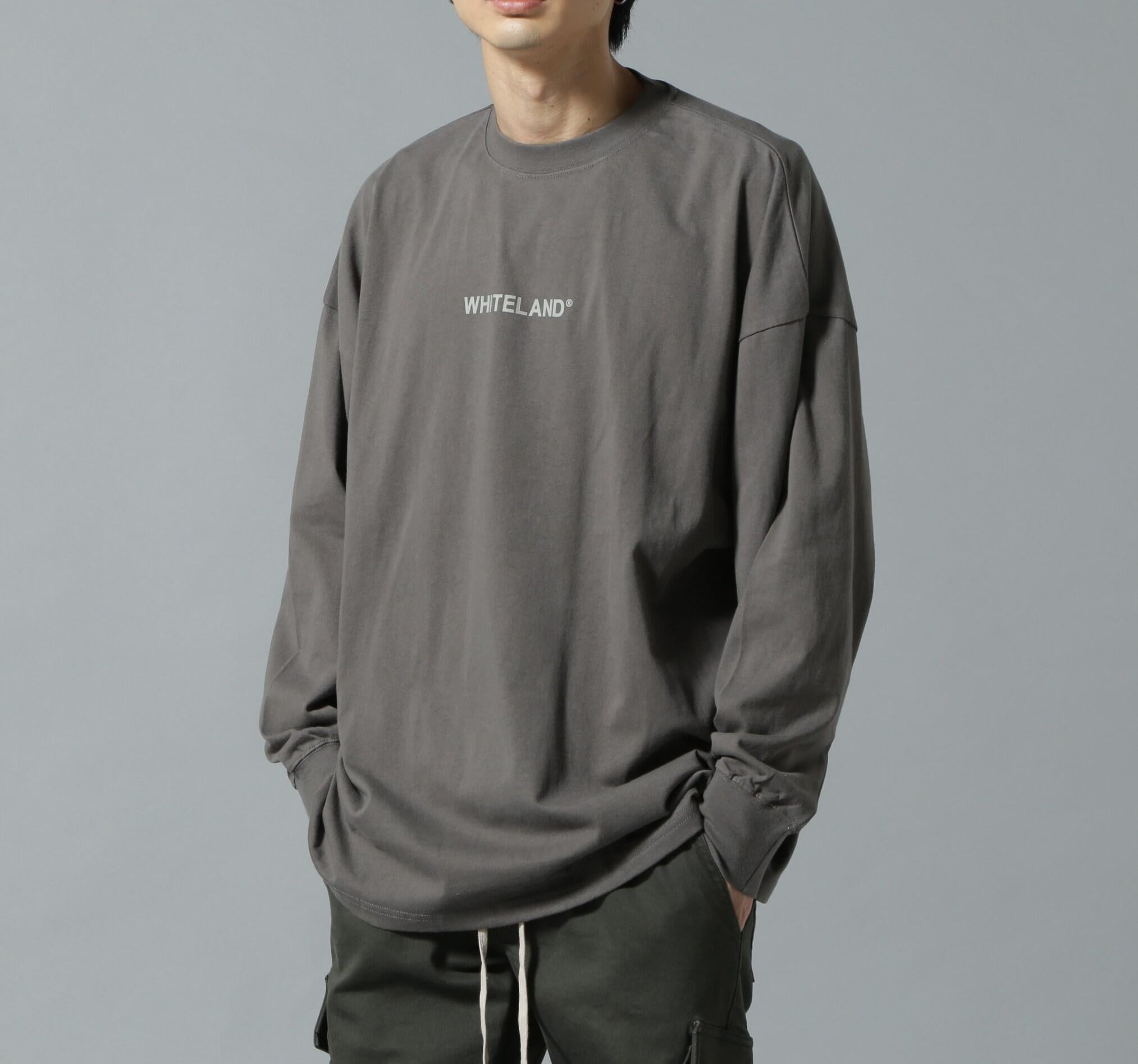 WHITELAND/ホワイトランド/LOGO LST/ロゴロングスリーブT グレー
