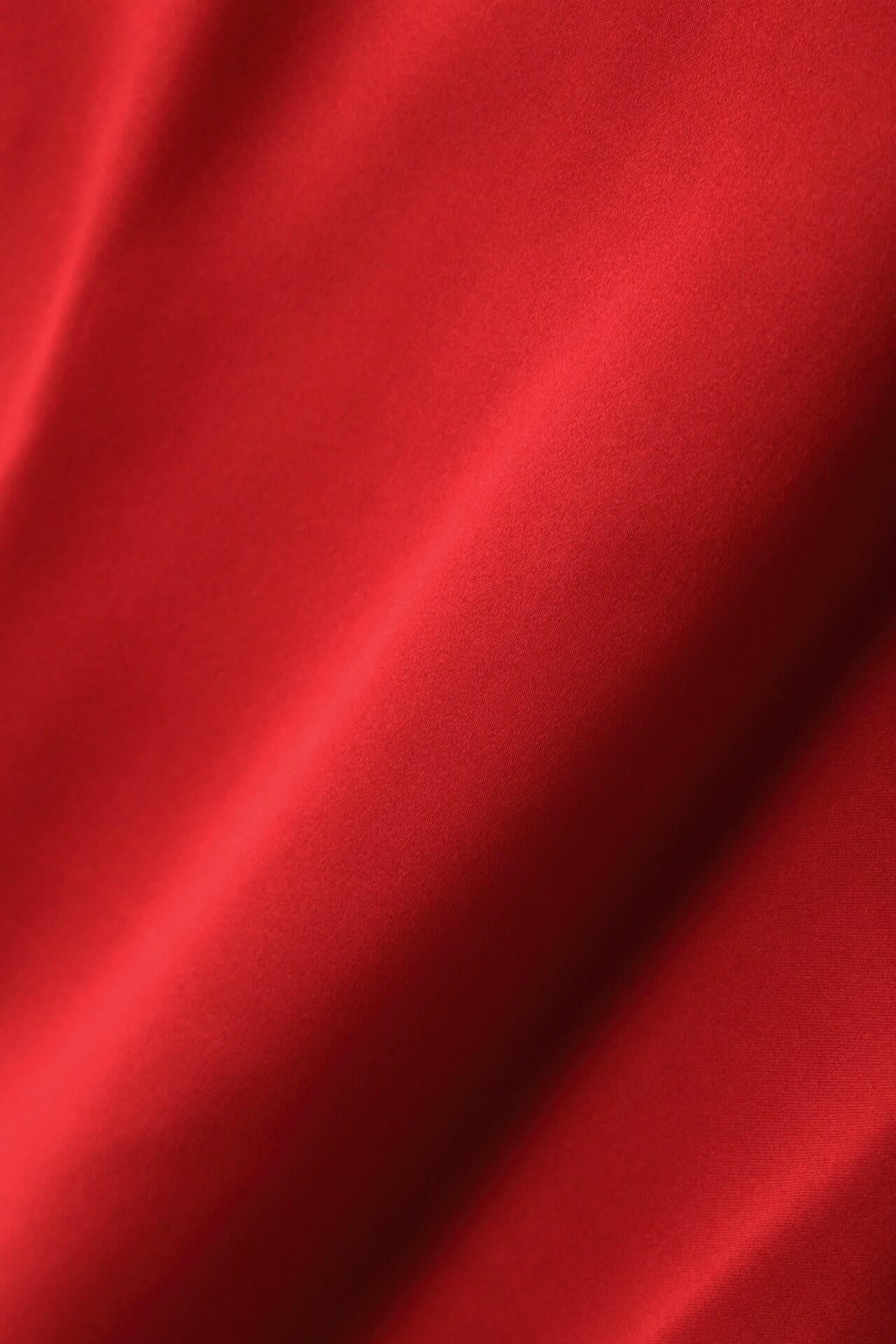 レースボウブラウス_ レッド