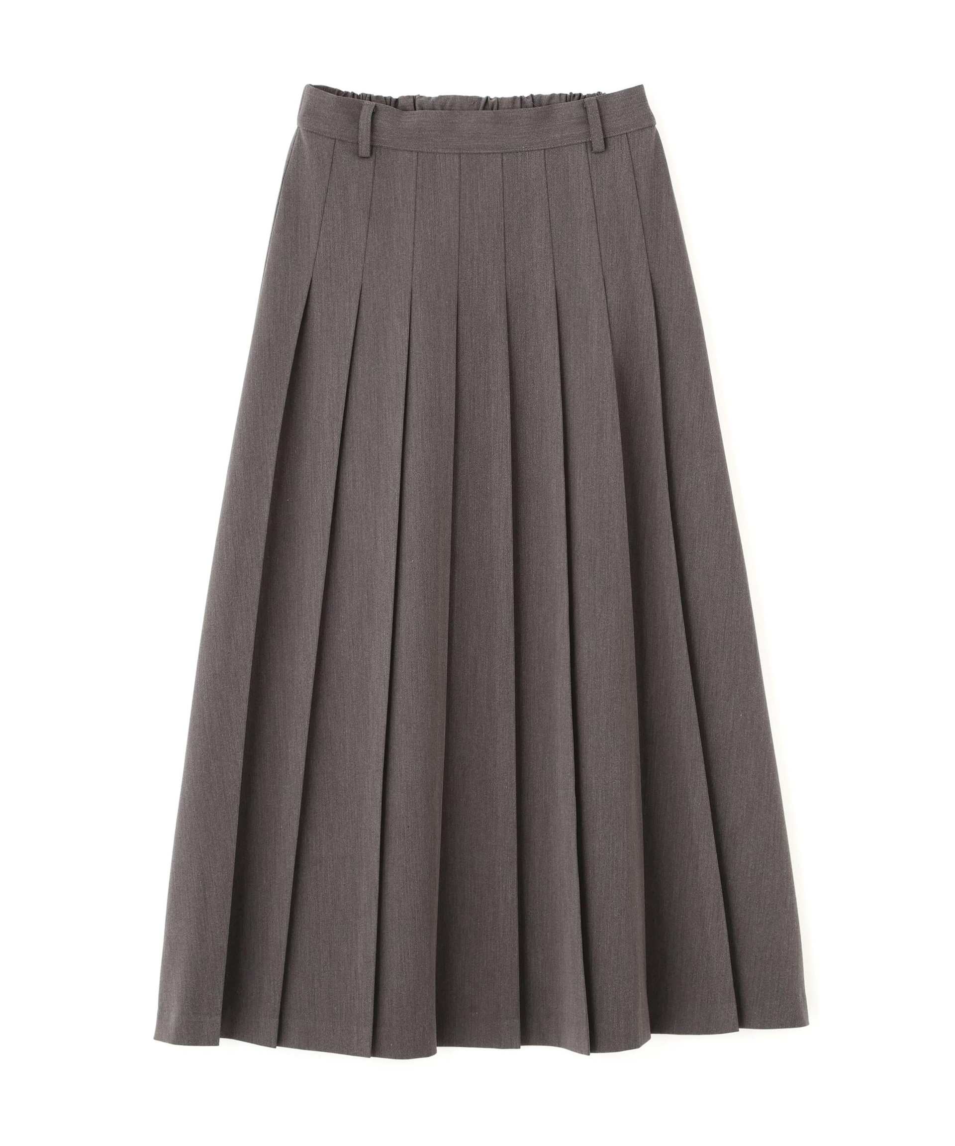 プリーツロングスカート グレー