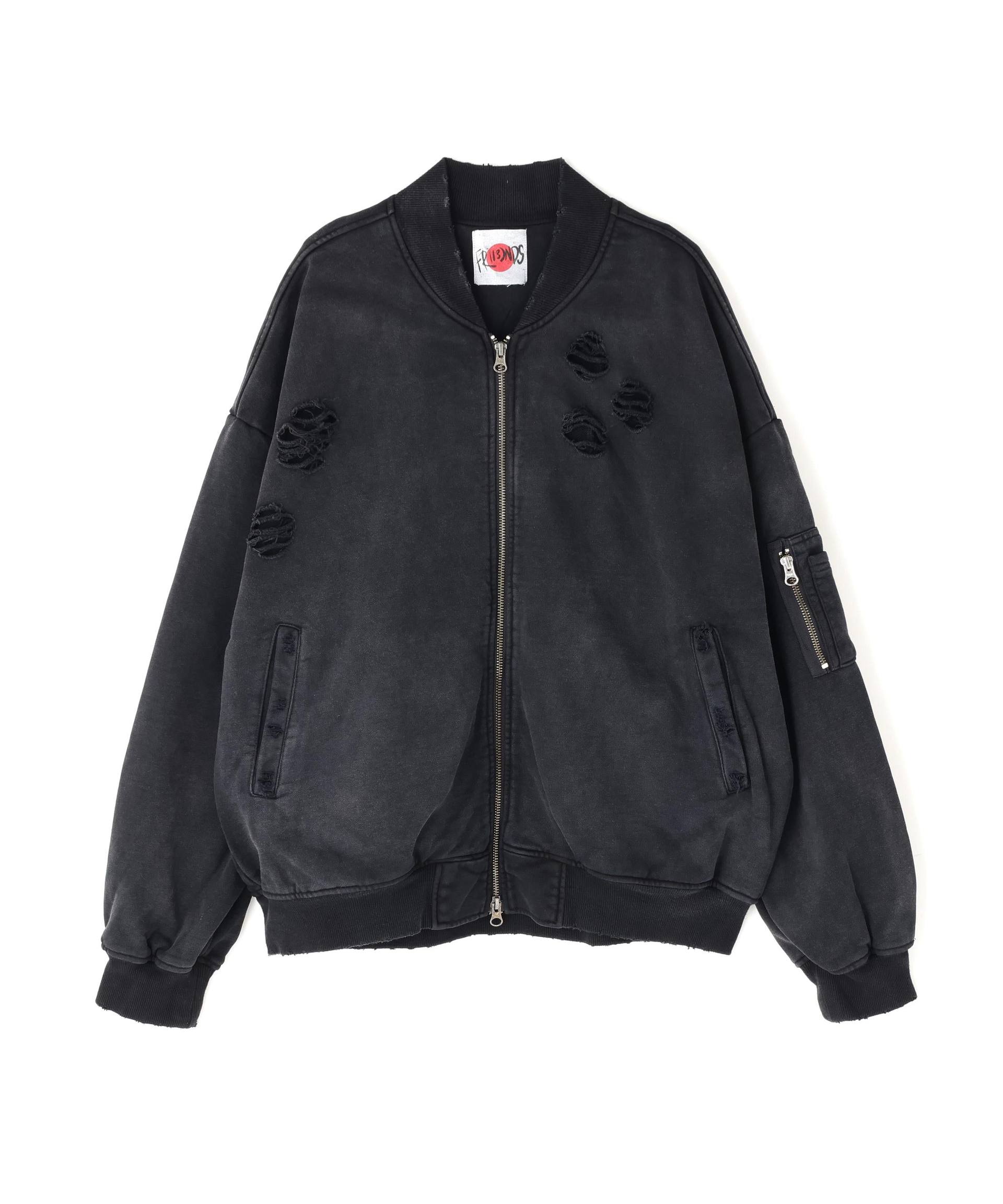 FR(13)NDS/フレンズ/Sweat Bone Bomber Jacket ブラック