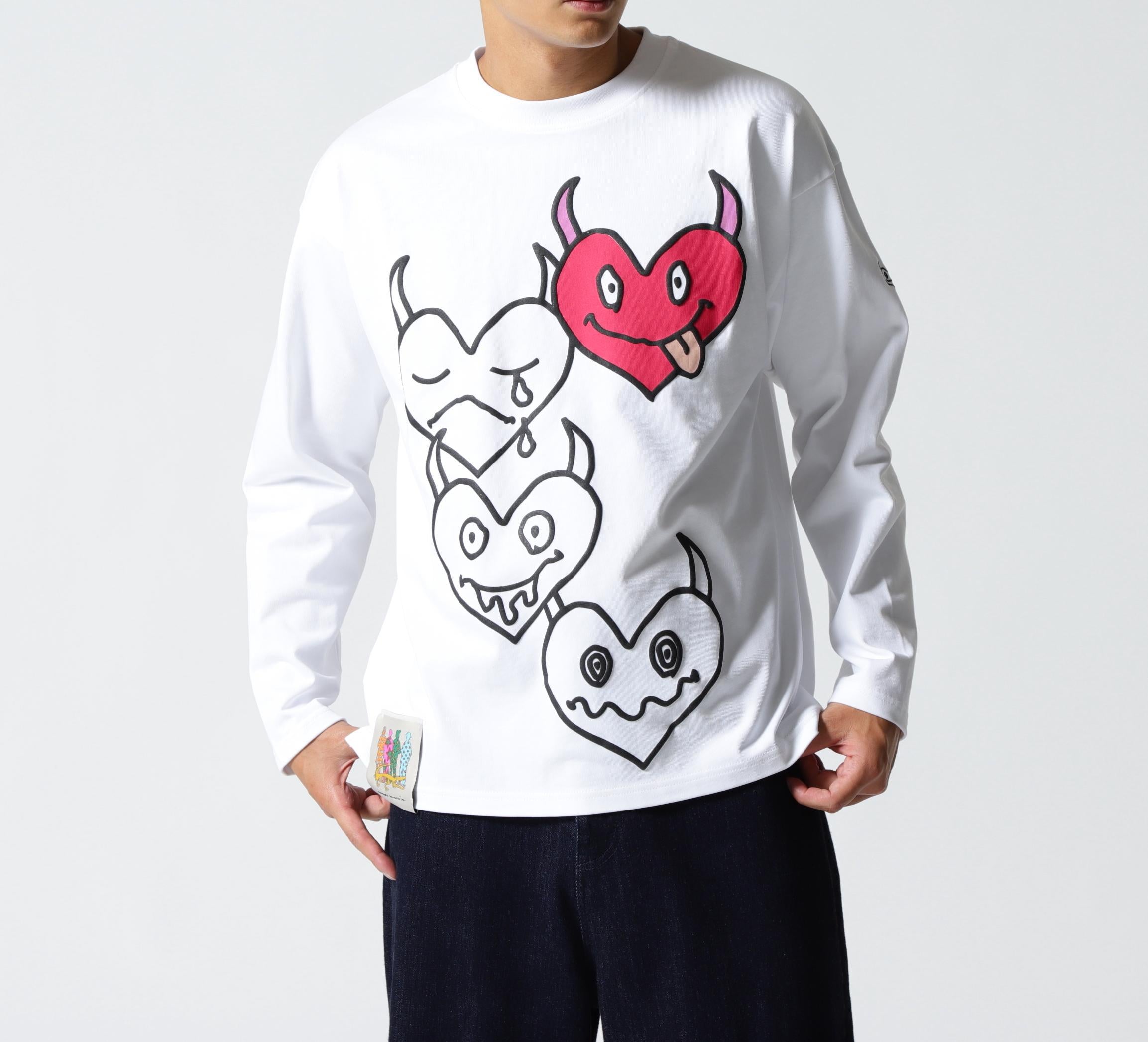 maxsix<マックスシックス）４MAN EMR>OIDE>Y L/S TEE ホワイト