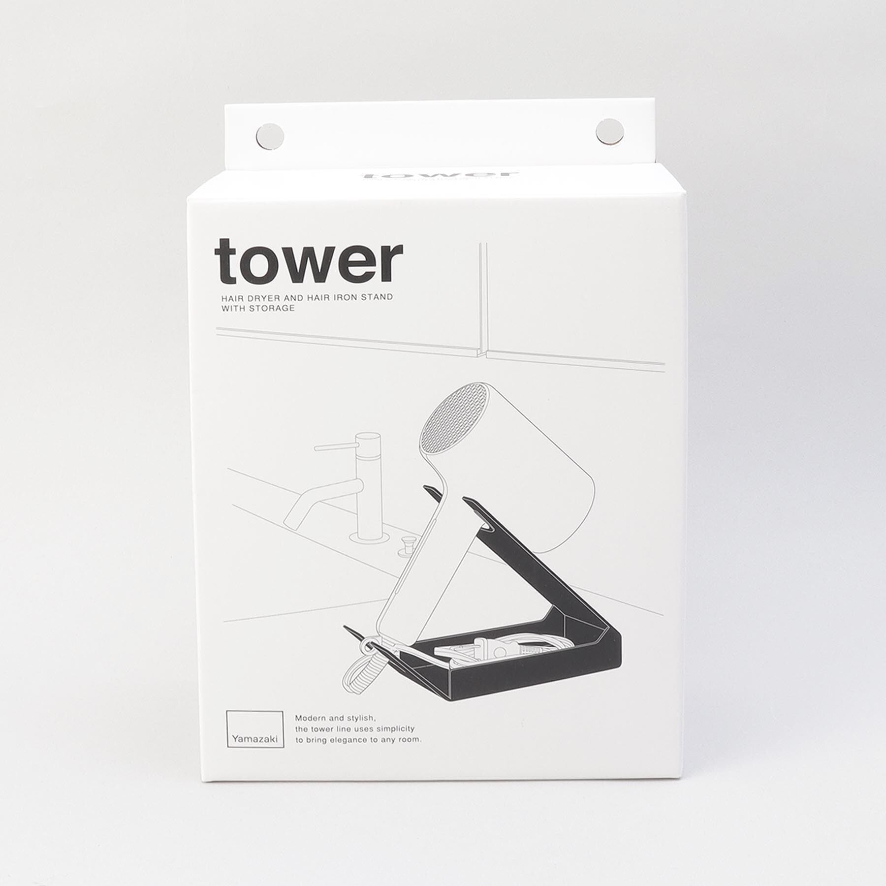 トゥーワントゥーキッチン ストア 212 KITCHEN STORE 収納付きドライヤー＆ヘアーアイロンスタンド WH 山崎実業 ＜tower タワー＞ （その他） その他