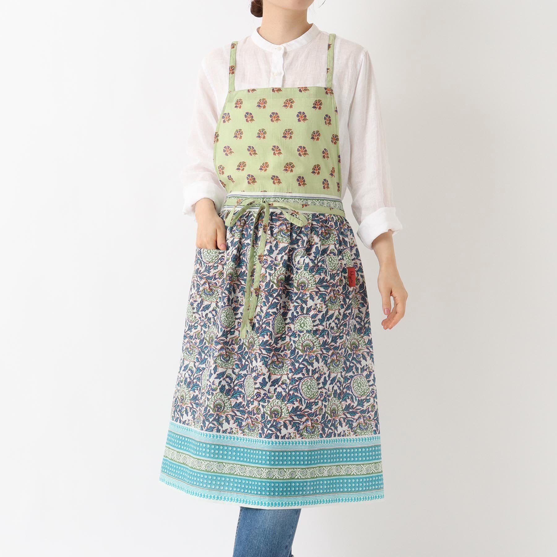 トゥーワントゥーキッチン ストア 212 KITCHEN STORE コットンギャザーエプロン ライク BL （その他） その他