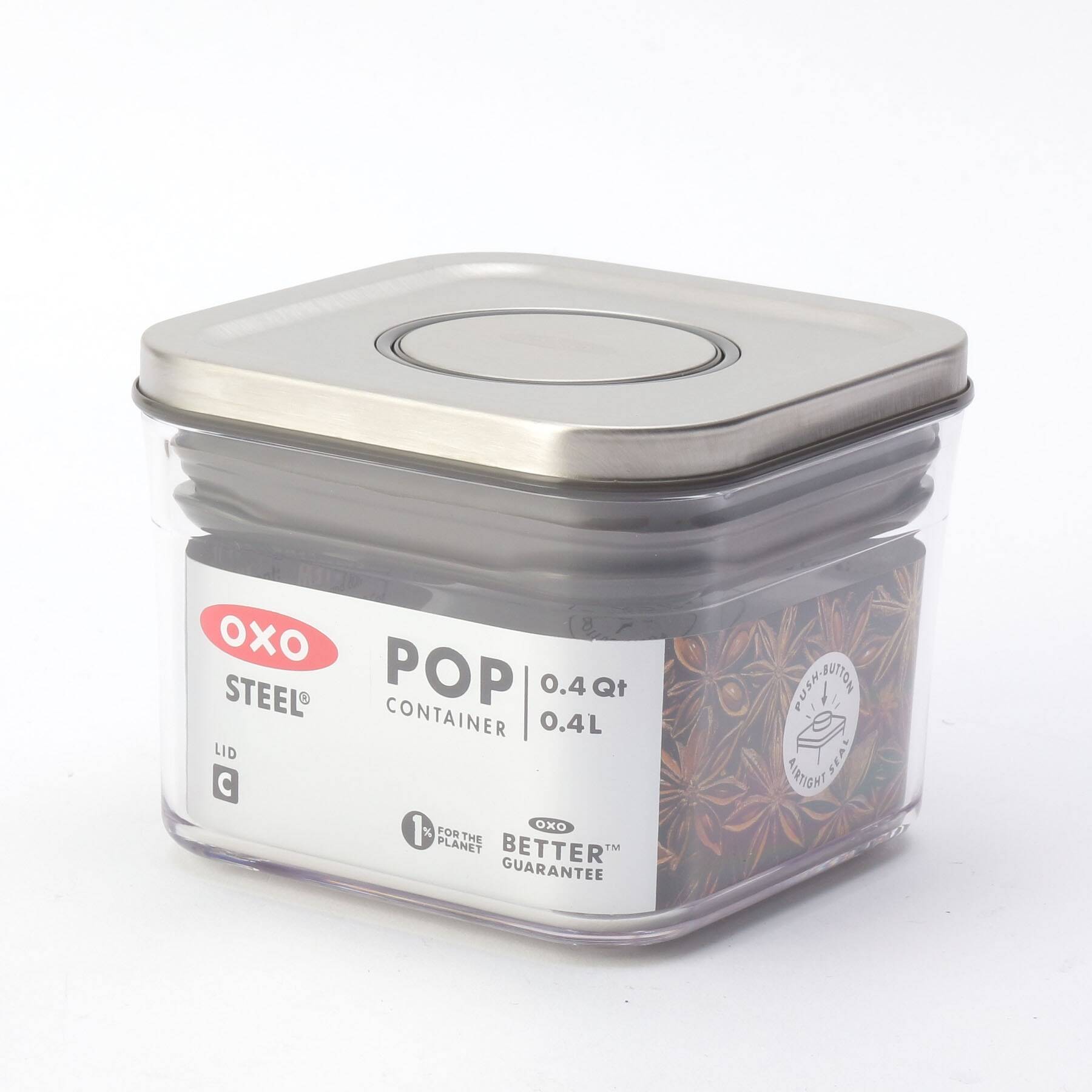 トゥーワントゥーキッチン ストア 212 KITCHEN STORE OXO (オクソー) ステンレスポップコンテナ スモールスクエア【返品不可商品】 (ミニ) 0.4L【返品不可商品】 (その他) その他