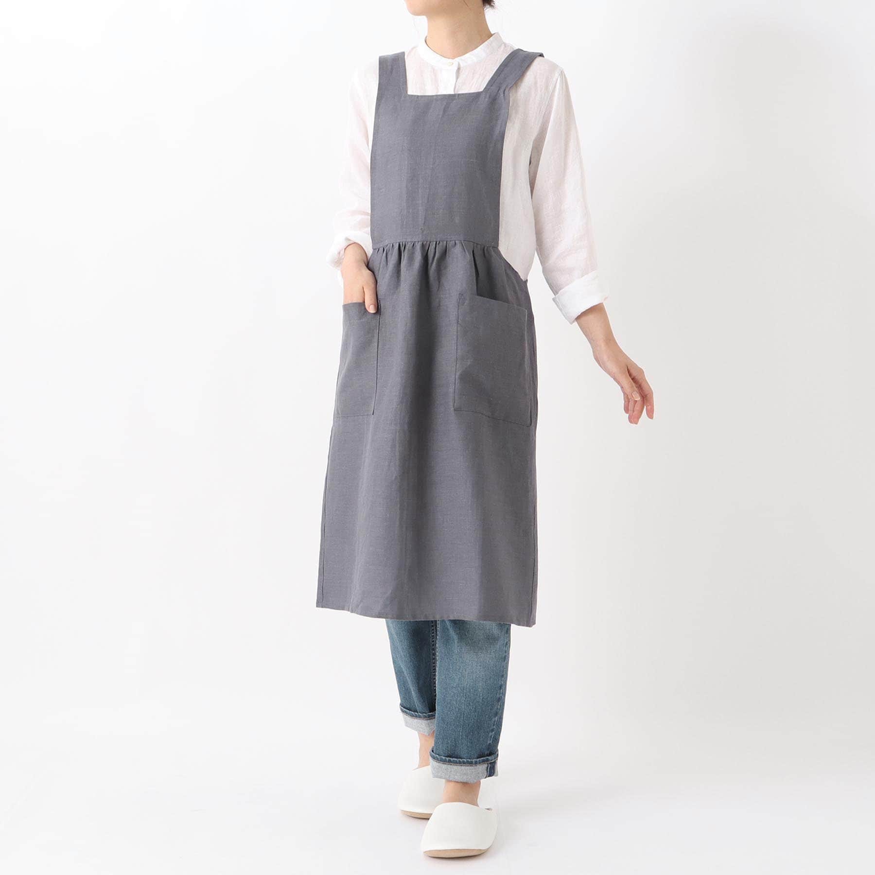 二一二廚房商店 212 KITCHEN STORE 亞麻肩背一件式 Pron 灰色