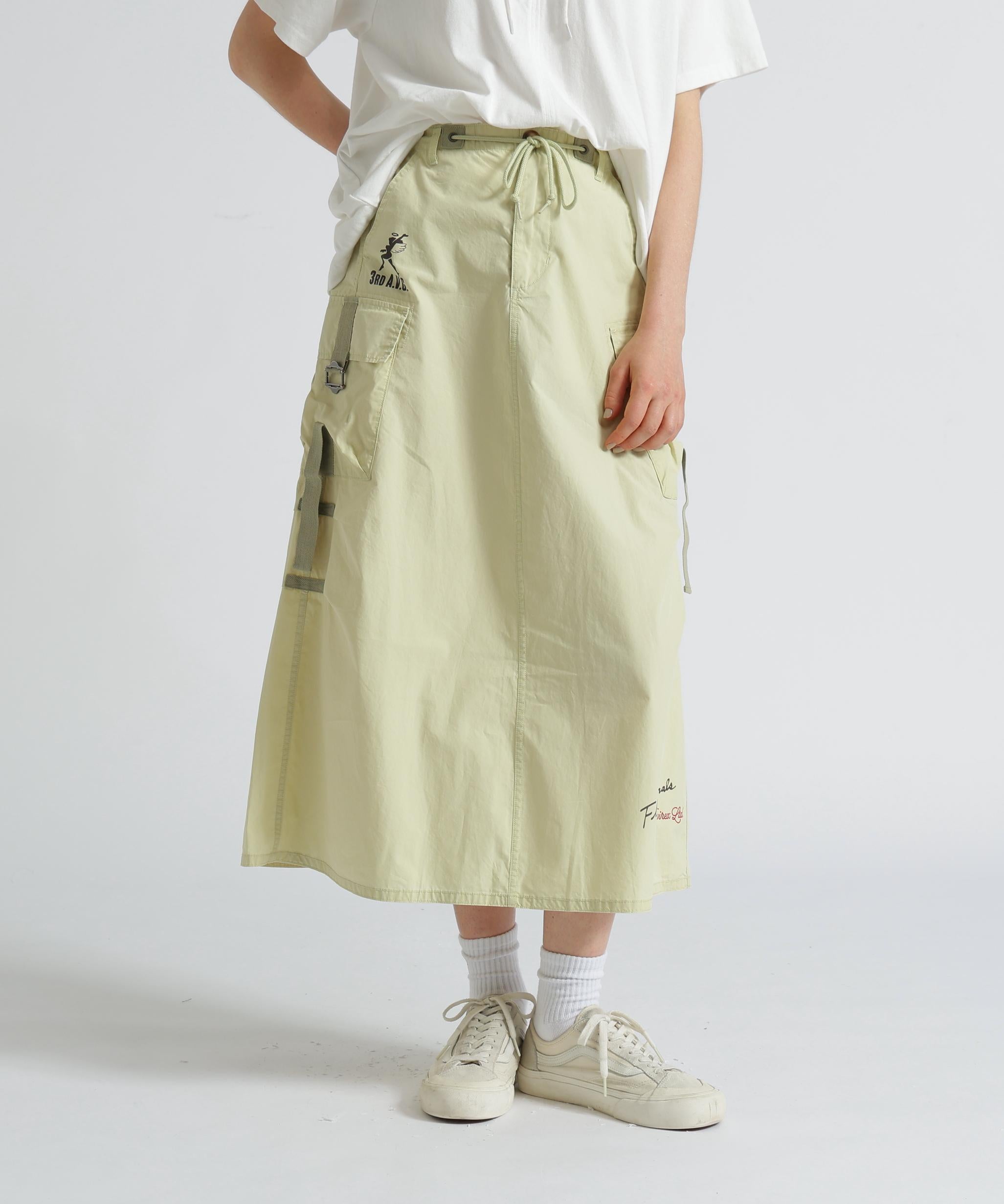 FLYING TIGE>S P>INT SKI>T/フライングタイガープリントスカート ライム4