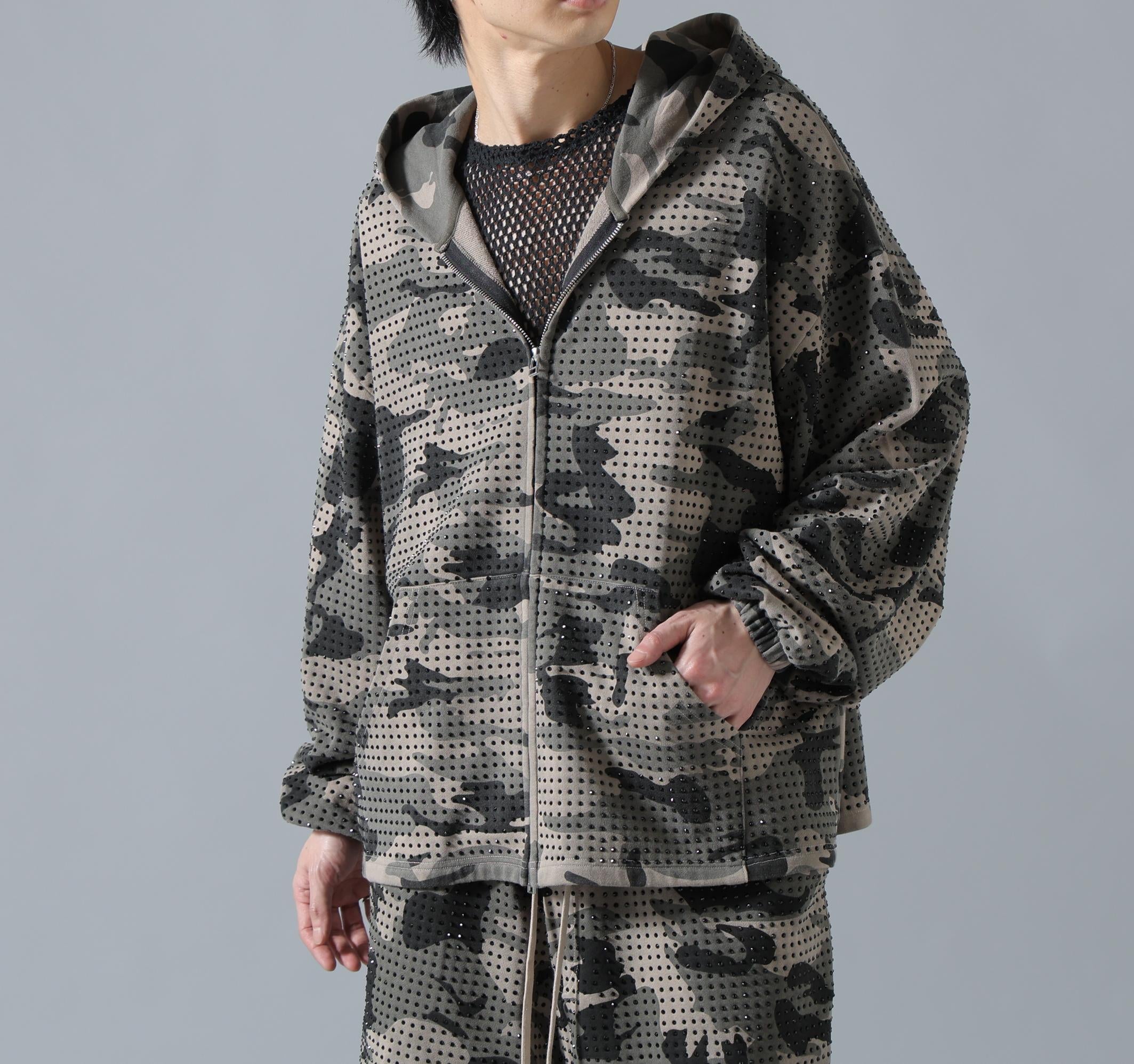 DankeSchon/ダンケシェーン/CAMO LINESTONE ZIP HOODIE カモ4